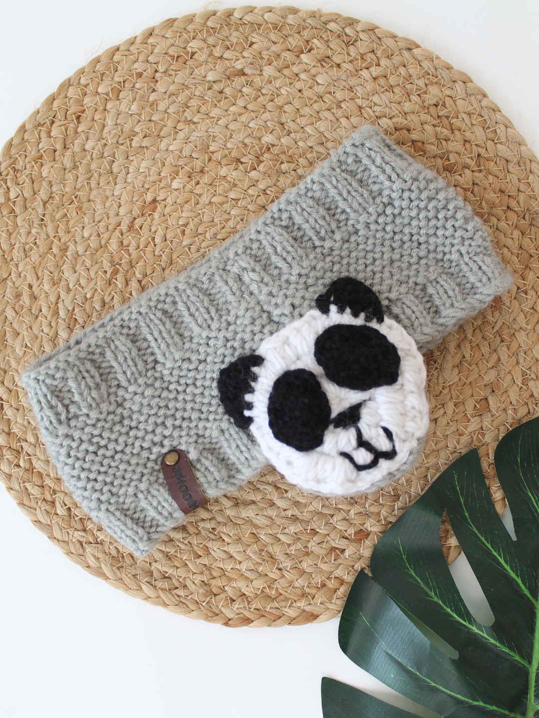 Woonie Panda Design Headband - Grey