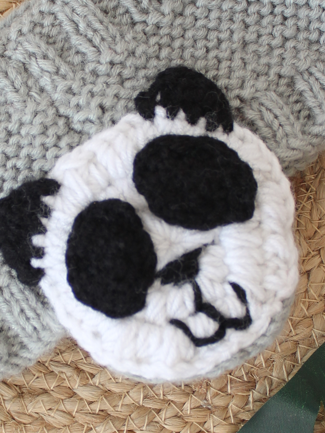 Woonie Panda Design Headband - Grey