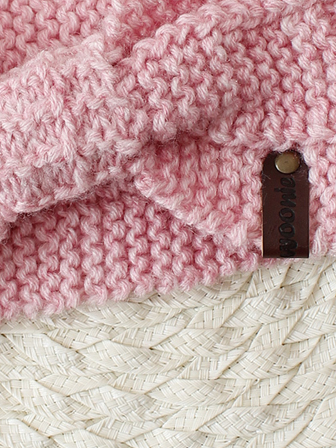 Woonie Handknitted Bow Designed Headband - Pink