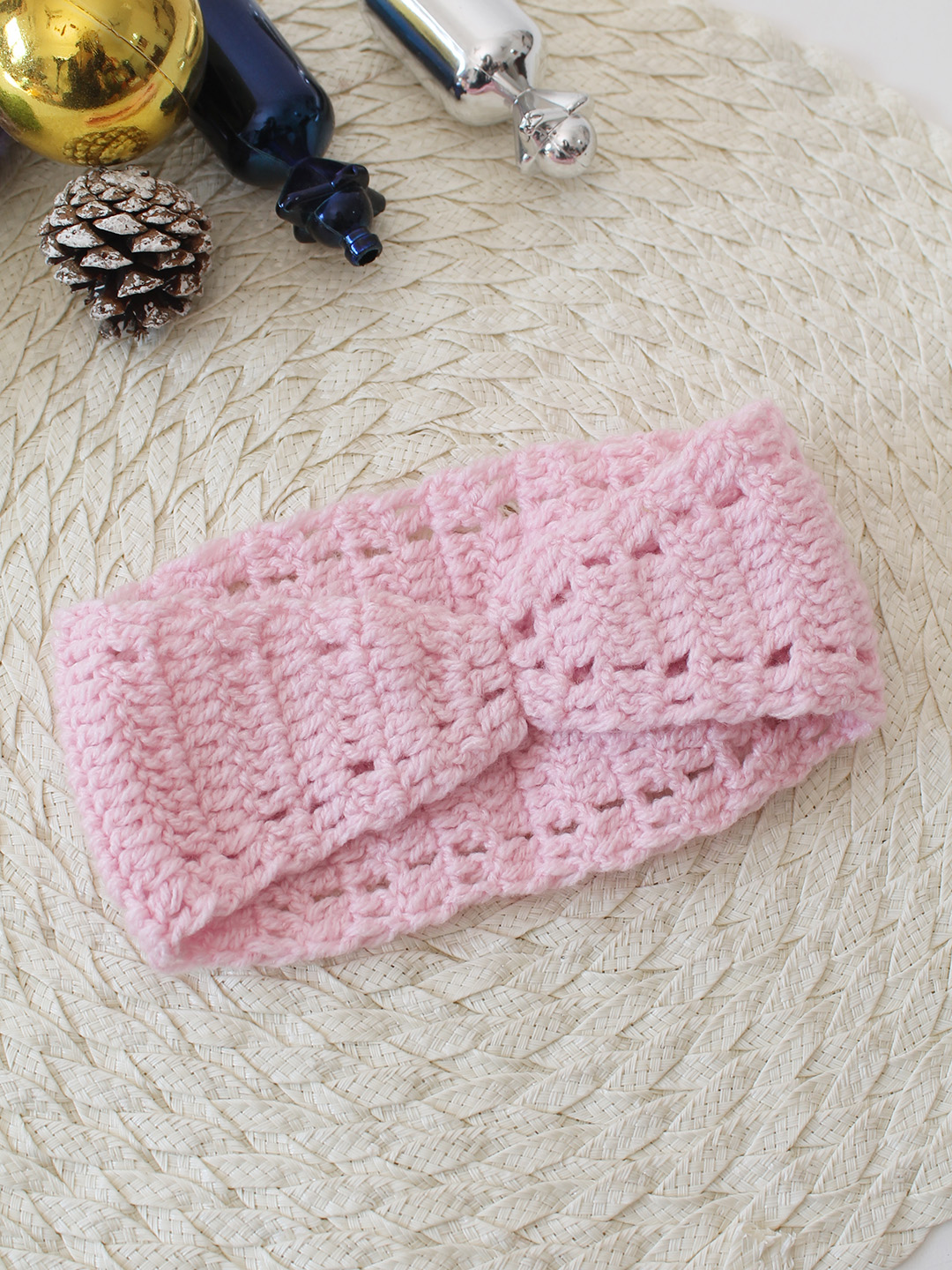 Woonie Floral Applique Headband - Pink