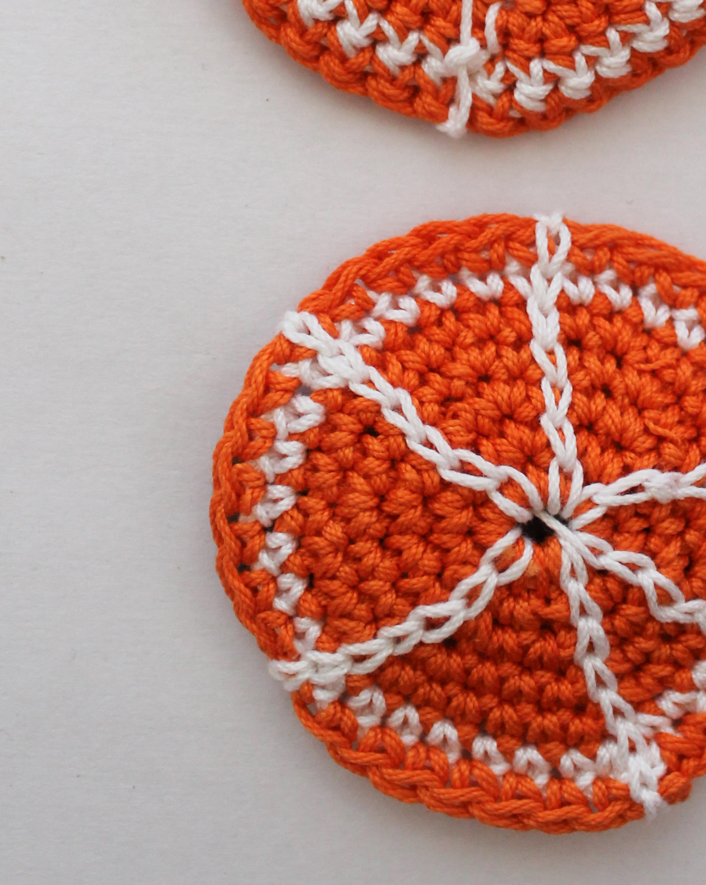 Handmade Crochet Orange Tic Tac Hair Pins for Girls - Orange Woonie