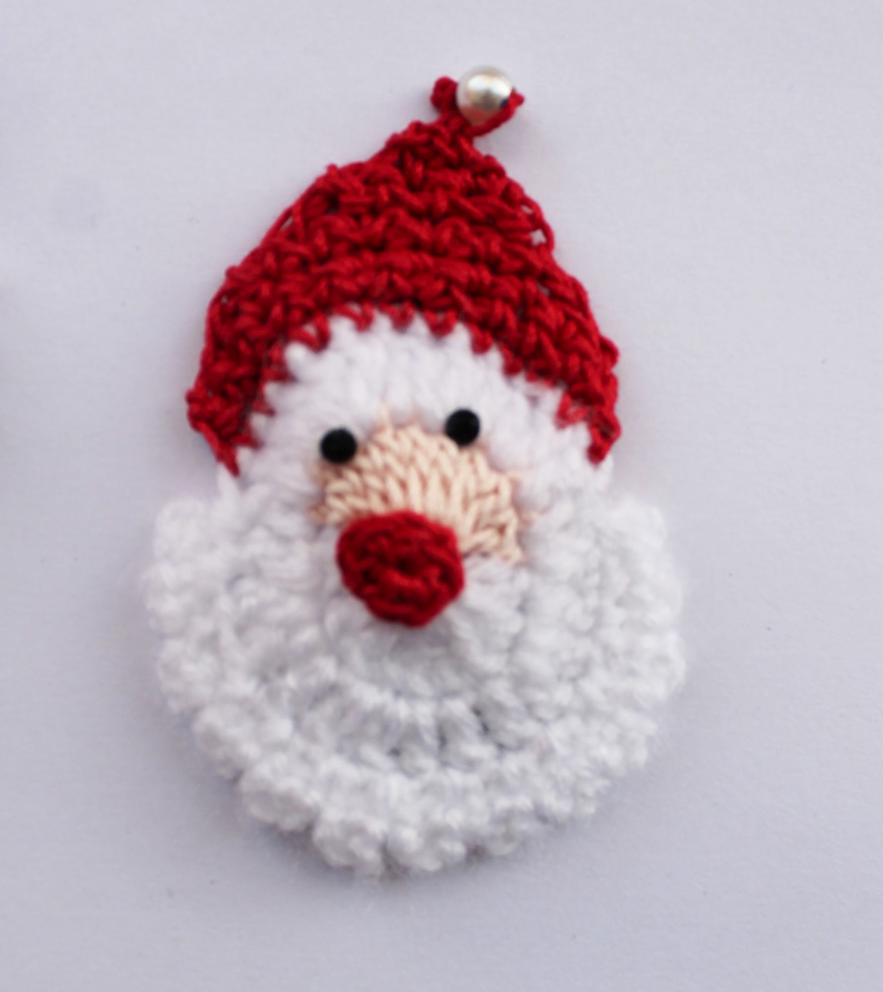 Woonie Handmade Set of 2 Santa Hair Clips - Red