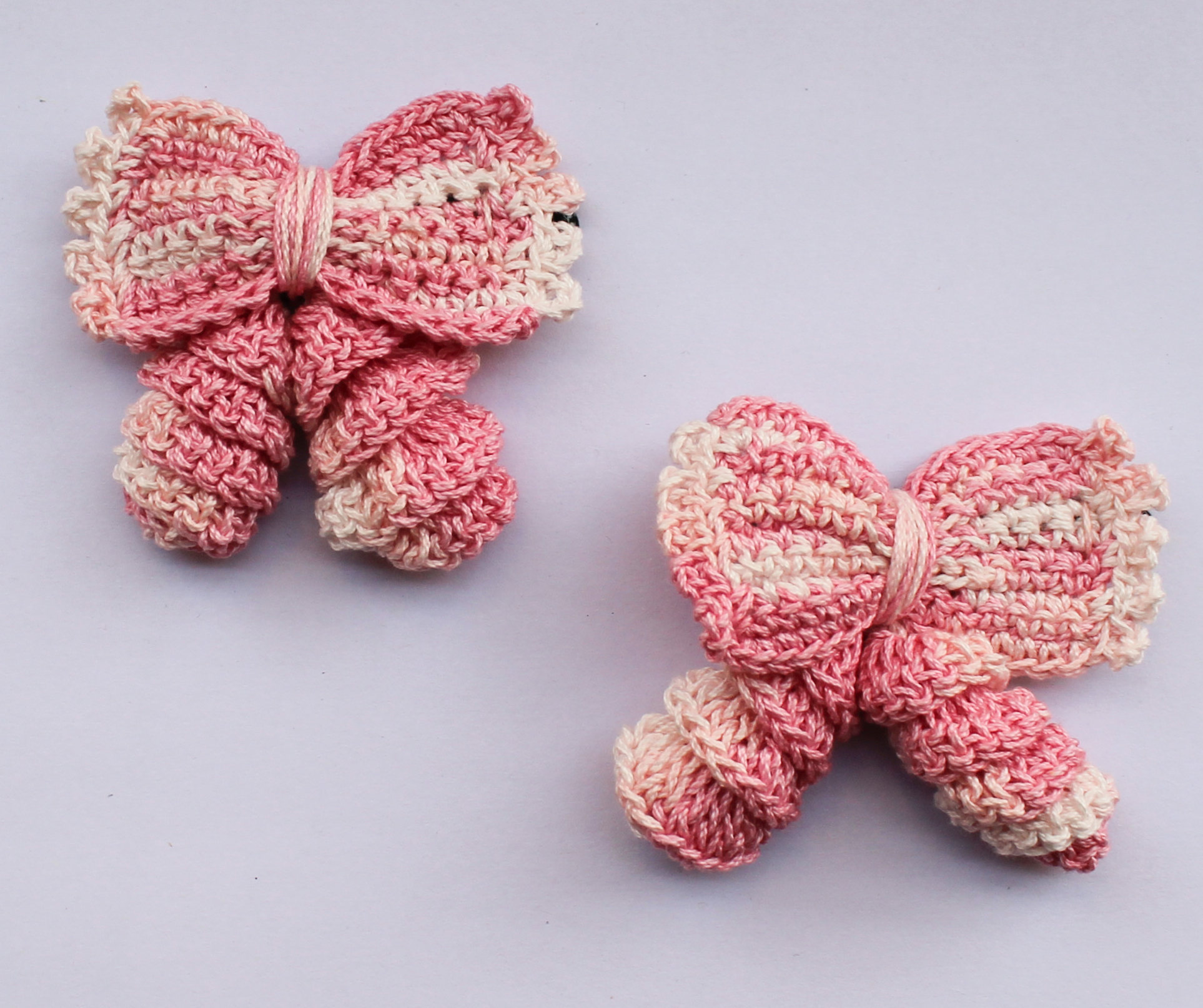 Woonie Handmade Set of 2 Bow Hair Clips - Pink