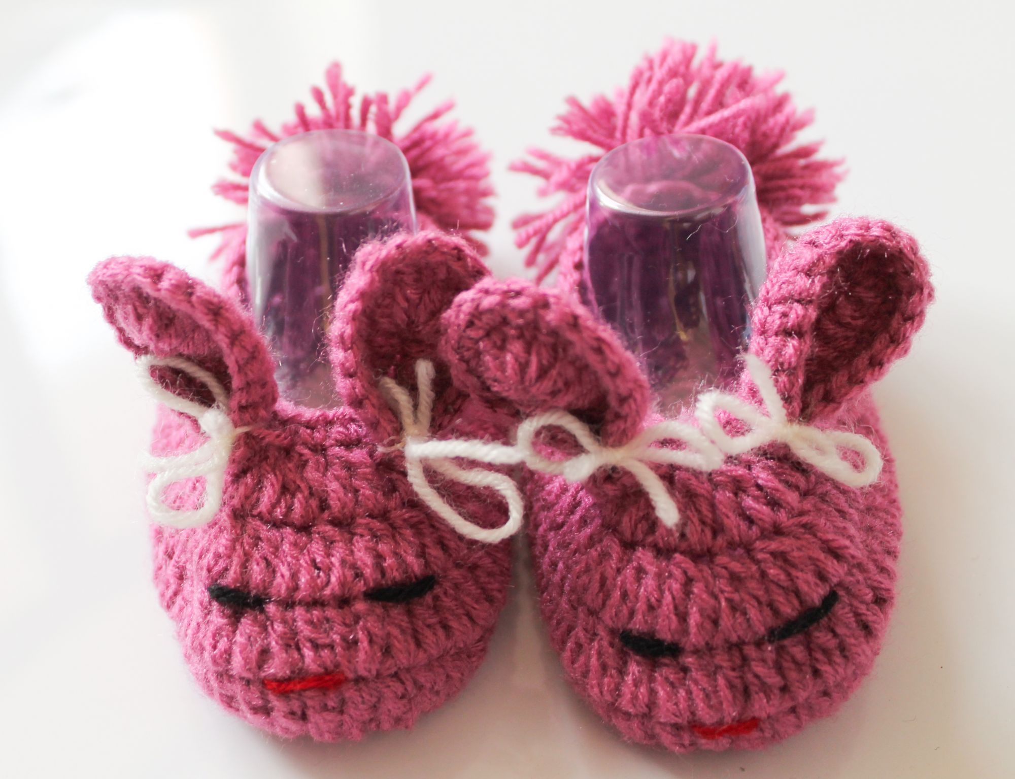 Woonie Handmade Purple Bunny Booties