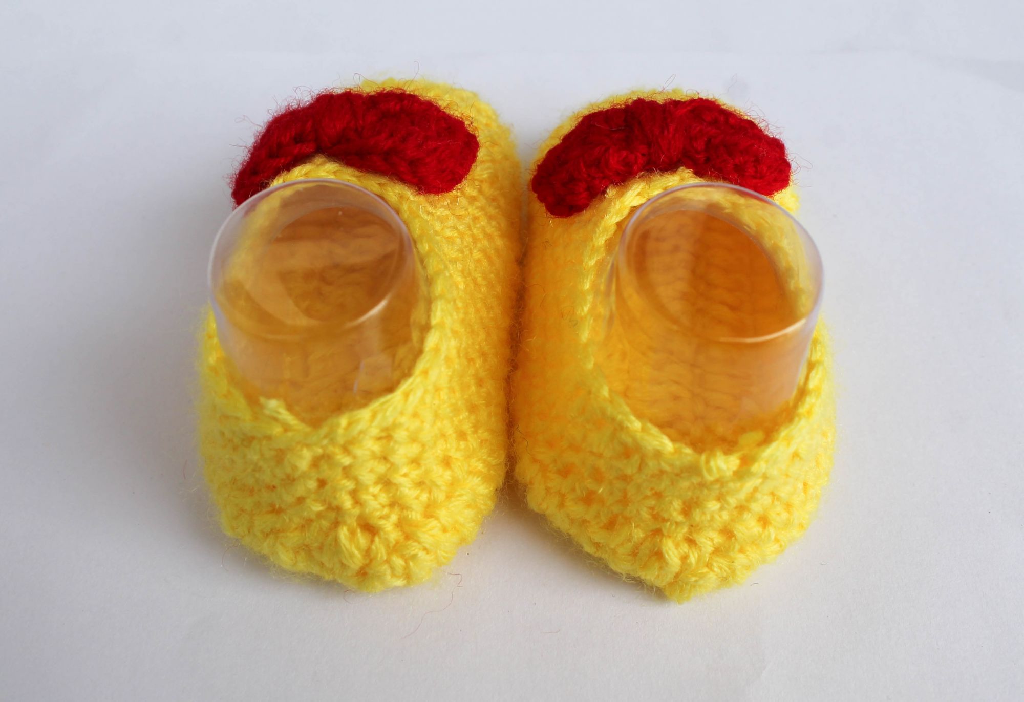 Woonie Handmade Bow Booties - Yellow
