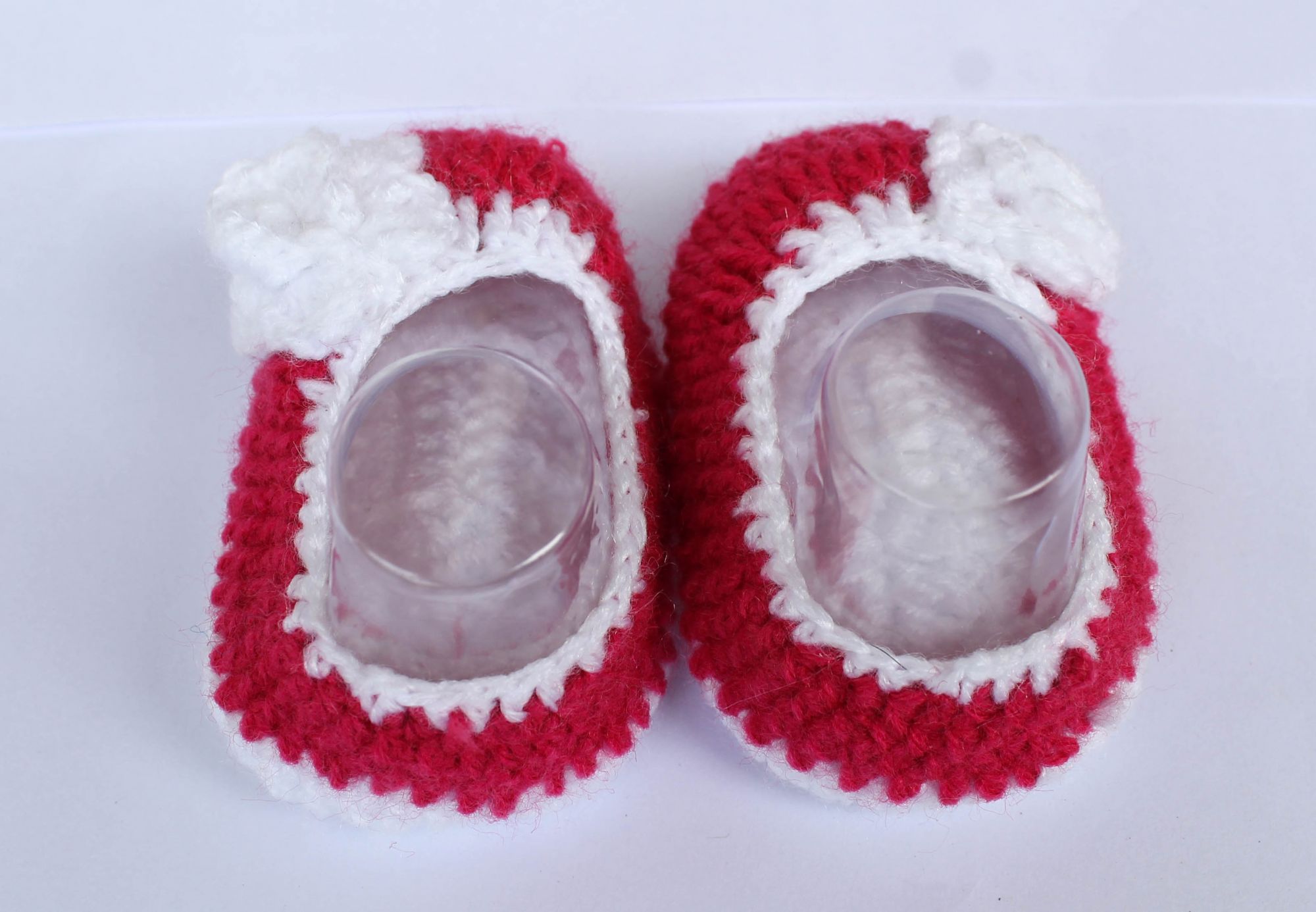 Woonie Handmade Flower Booties - Red