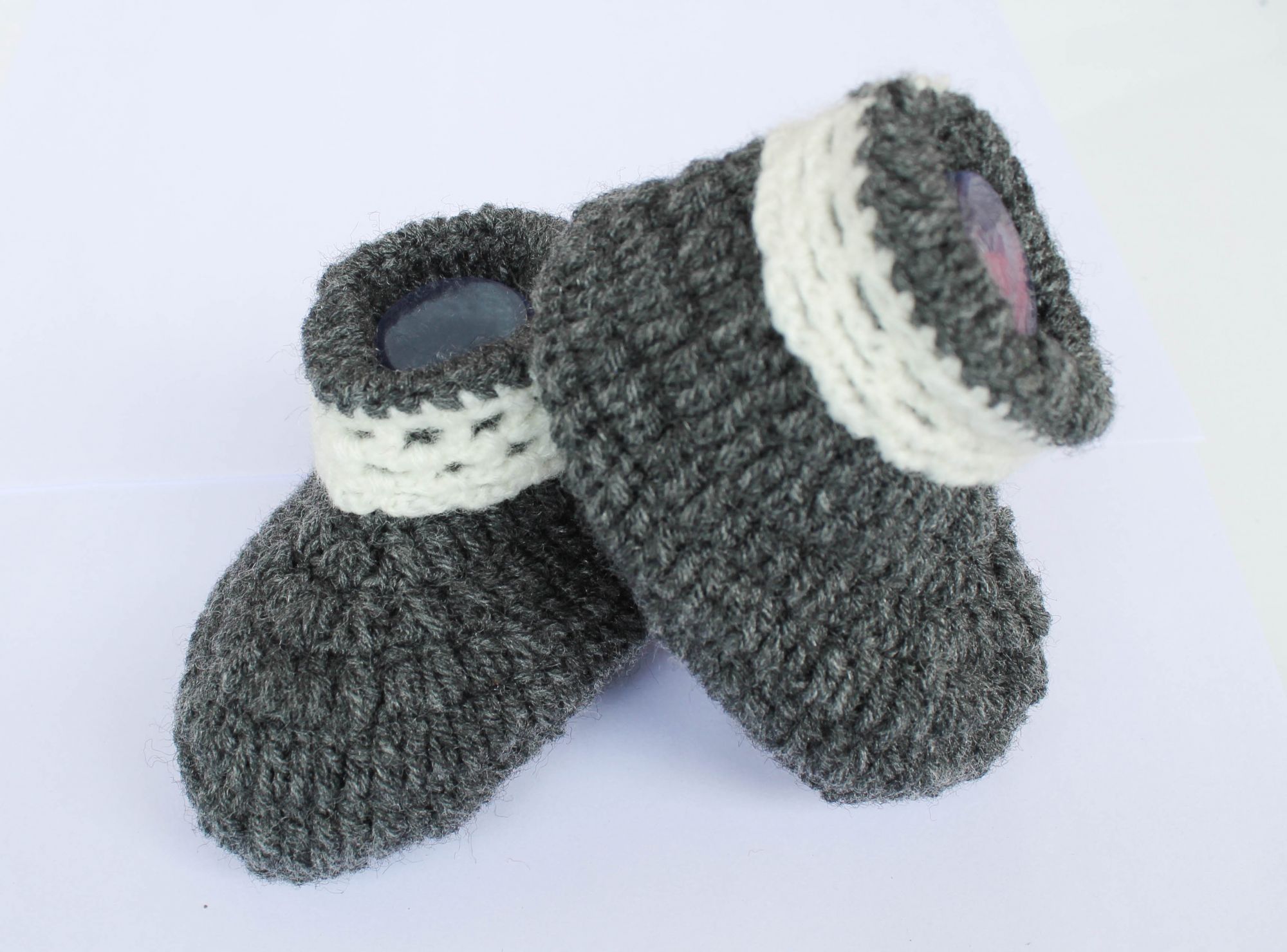 Woonie Handmade Booties - Grey