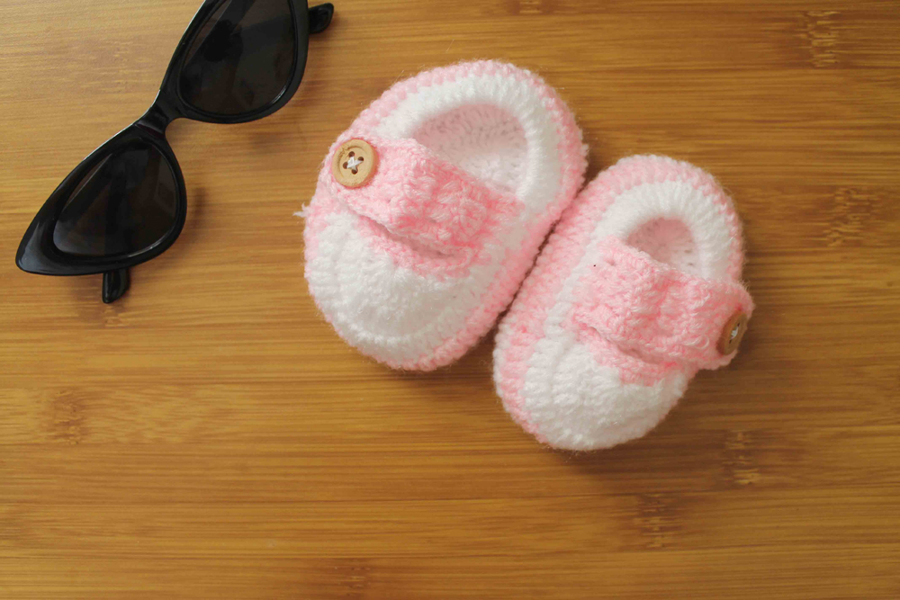 White Handmade Woolen Booties