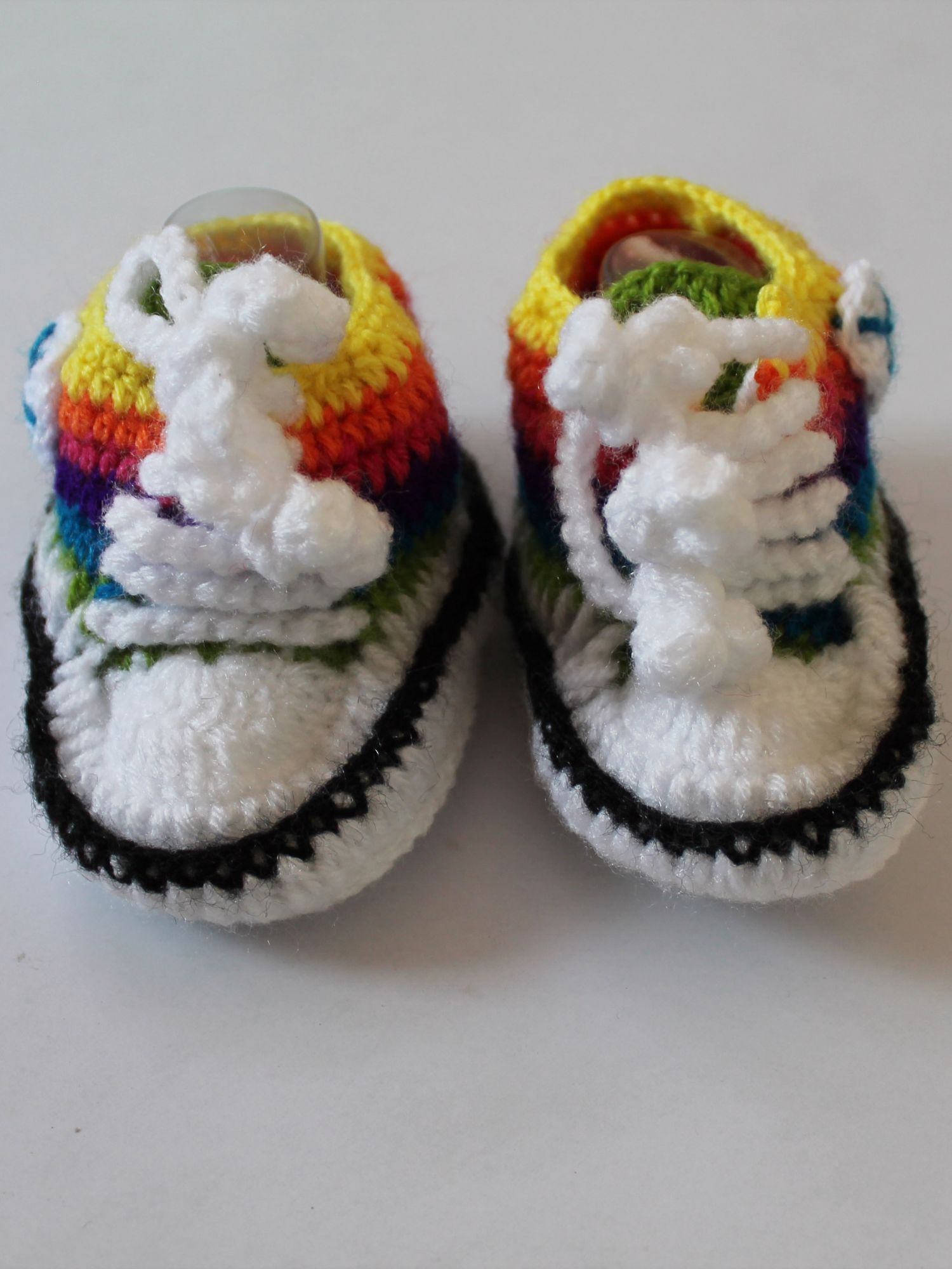 Woonie Handmade Rainbow Color Booties - Multi
