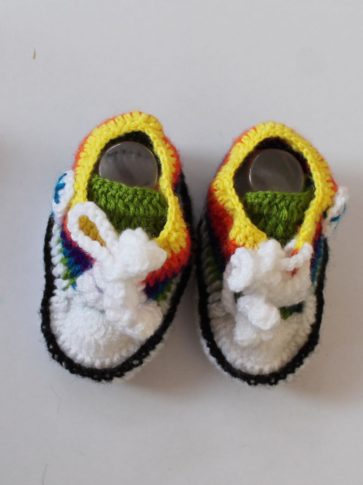 Woonie Handmade Rainbow Color Booties - Multi