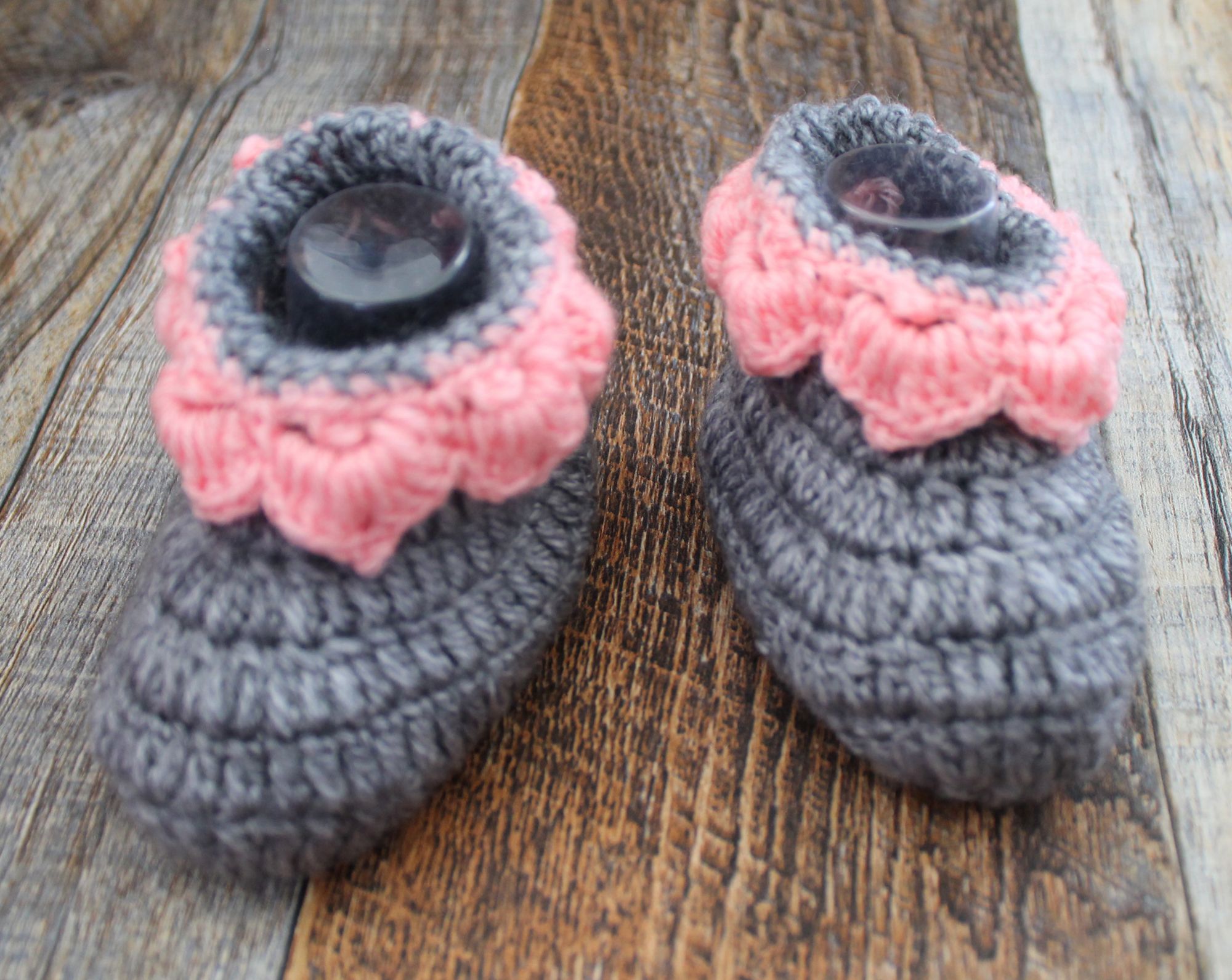 Woonie Handmade Color Block Booties - Grey