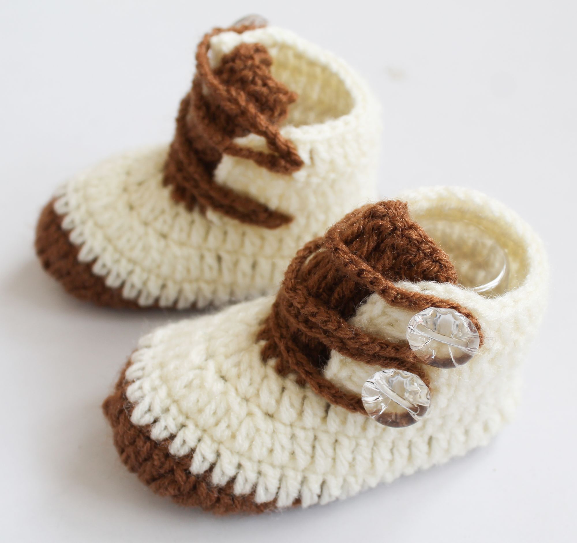 Woonie Color Block Booties - Cream Brown
