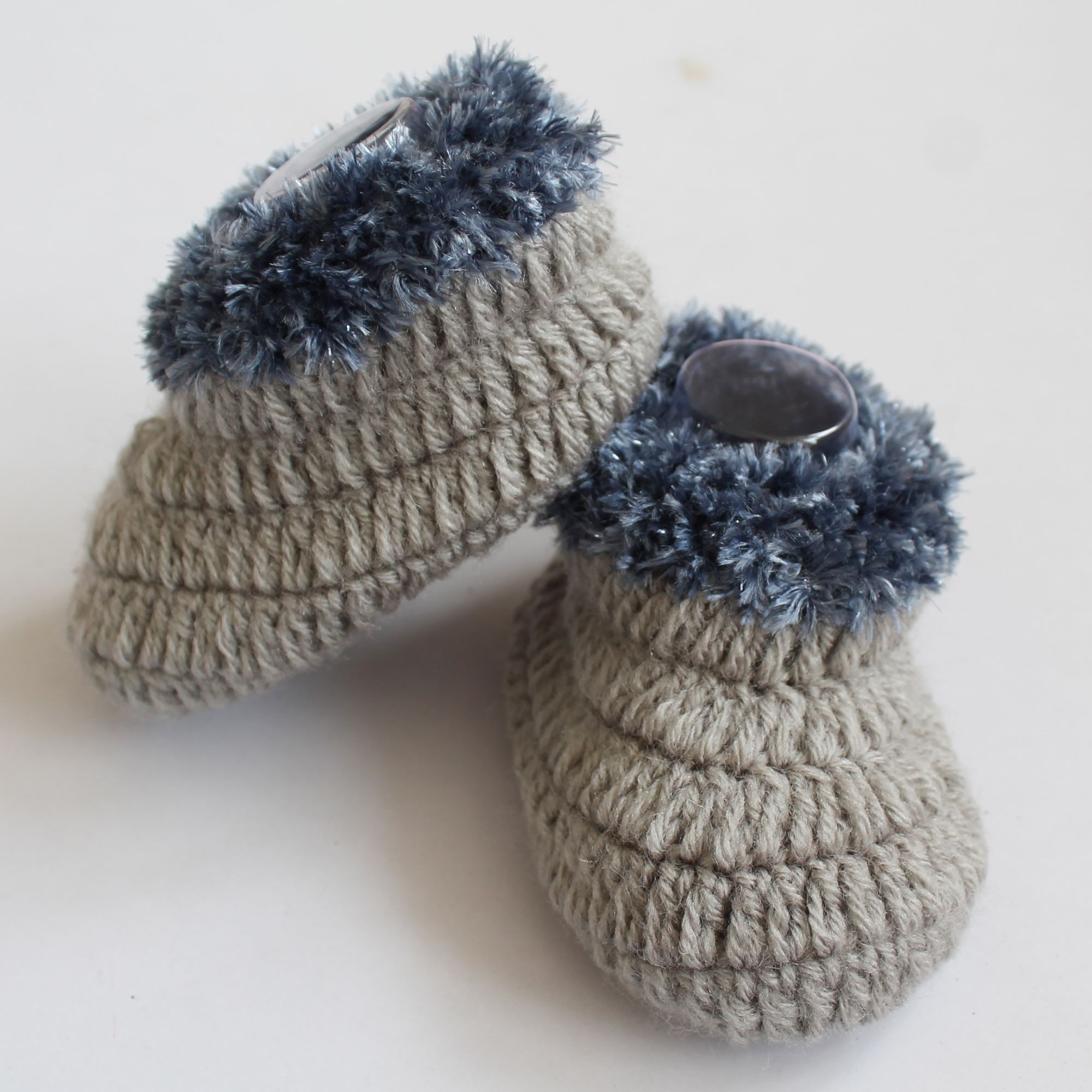 Woonie Color Block Booties - Grey