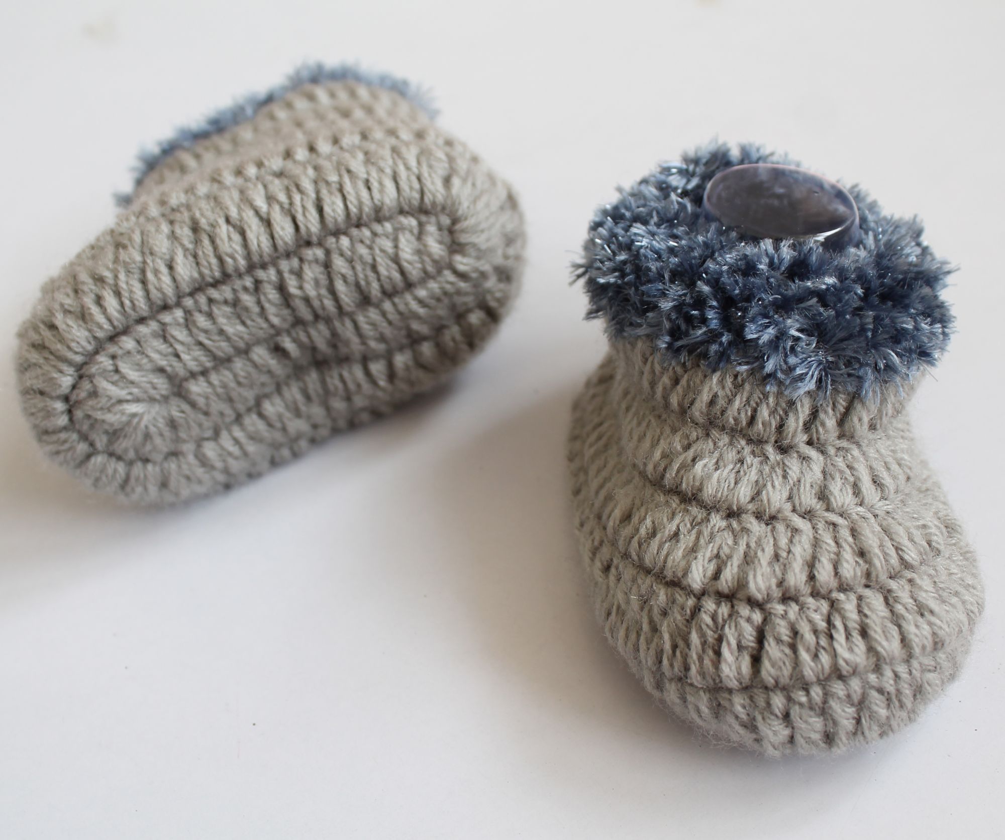Woonie Color Block Booties - Grey