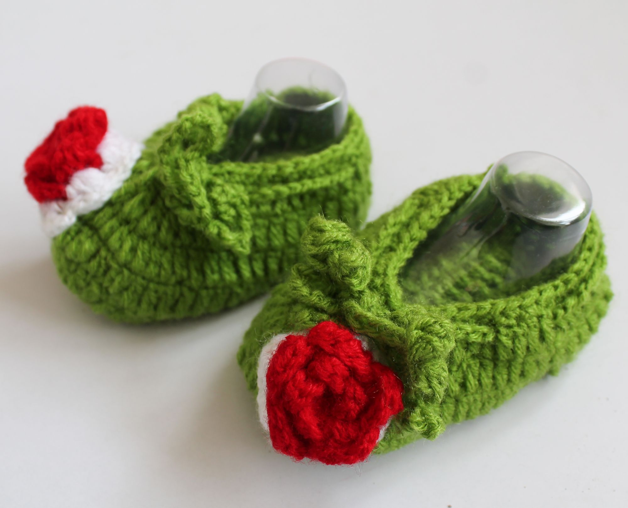 Woonie Handmade Flower Booties - Green