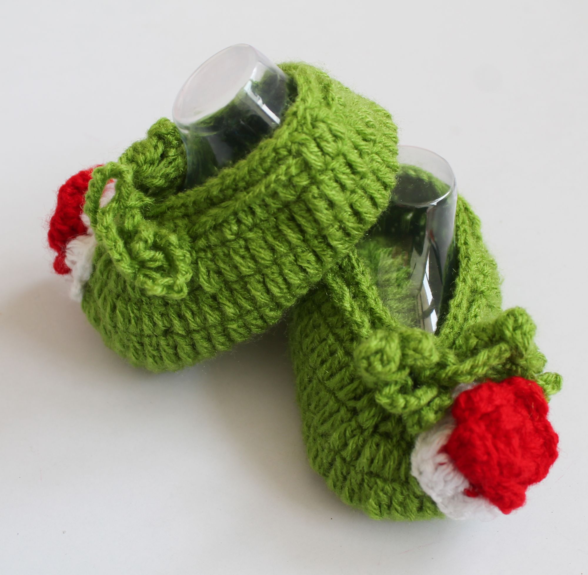 Woonie Handmade Flower Booties - Green