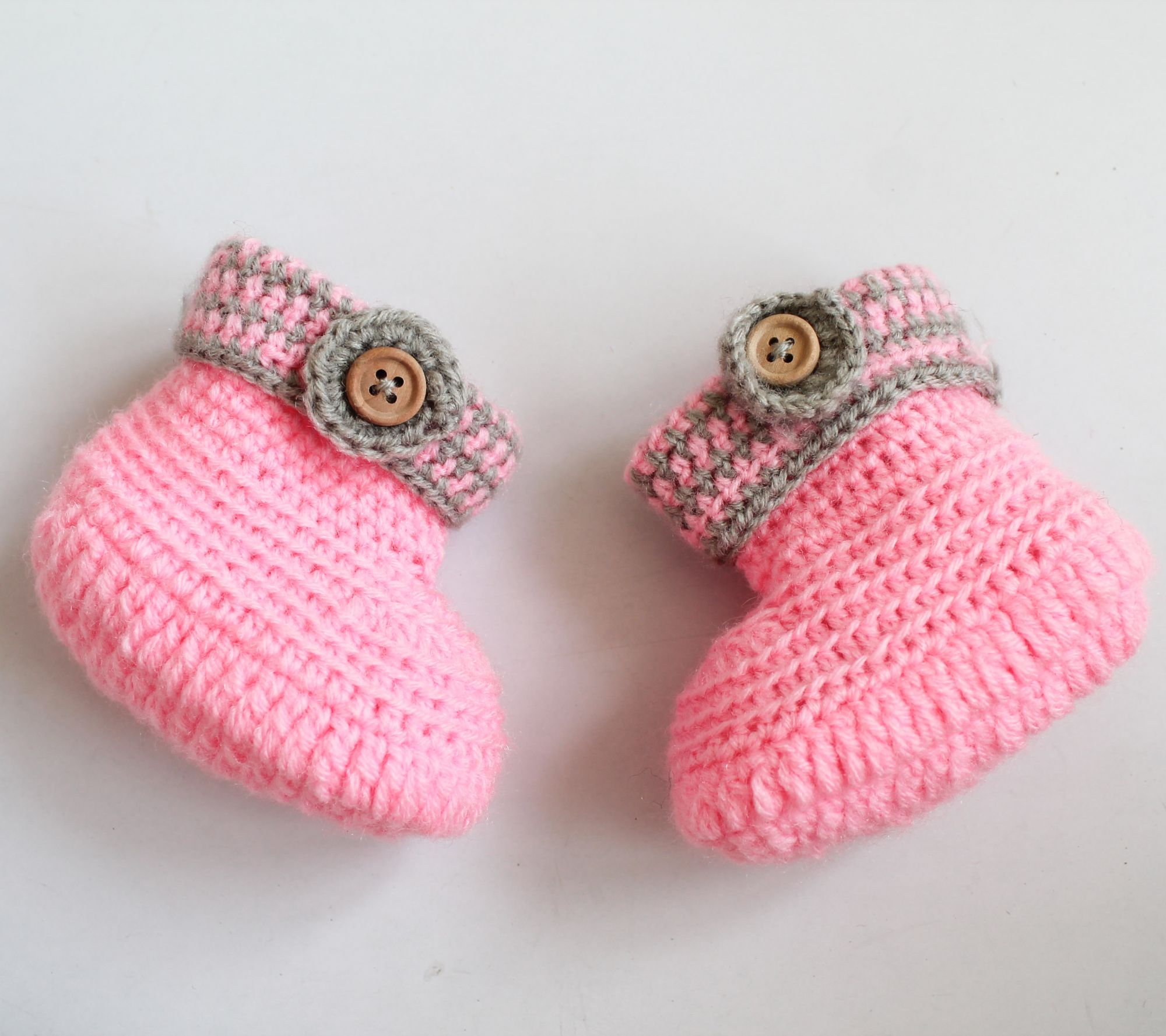 Woonie Handmade Flower Booties - Pink
