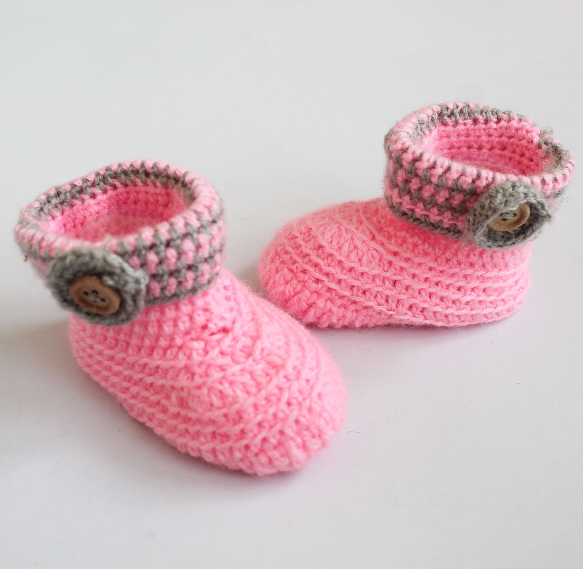 Woonie Handmade Flower Booties - Pink