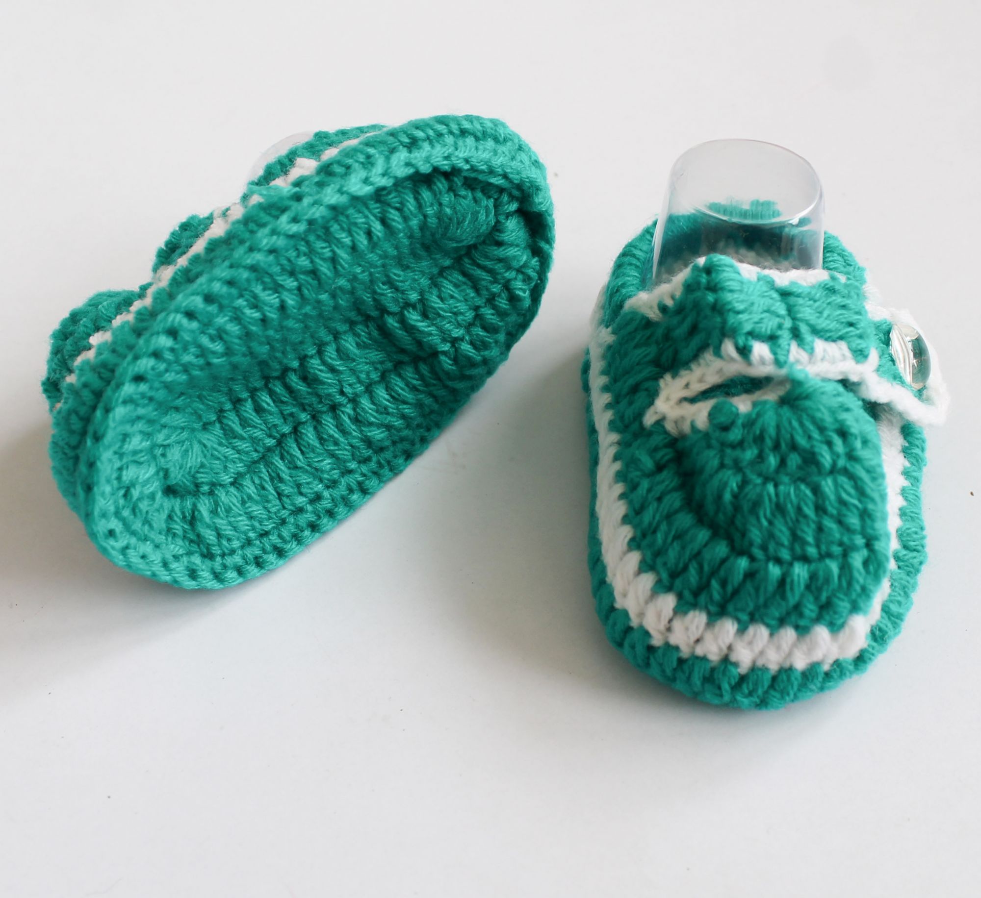 Woonie Handmade Color Block Booties - Green