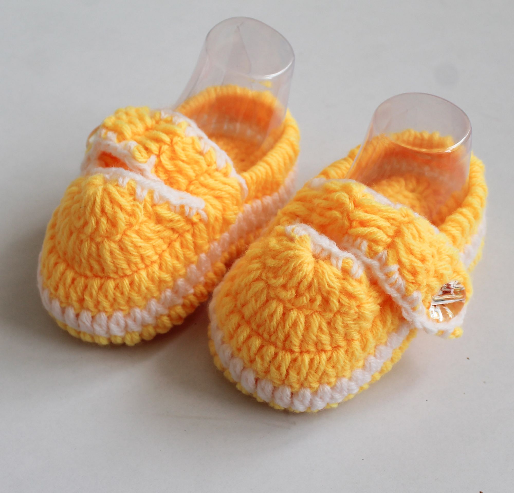 Woonie Handmade Color Block Booties - Yellow