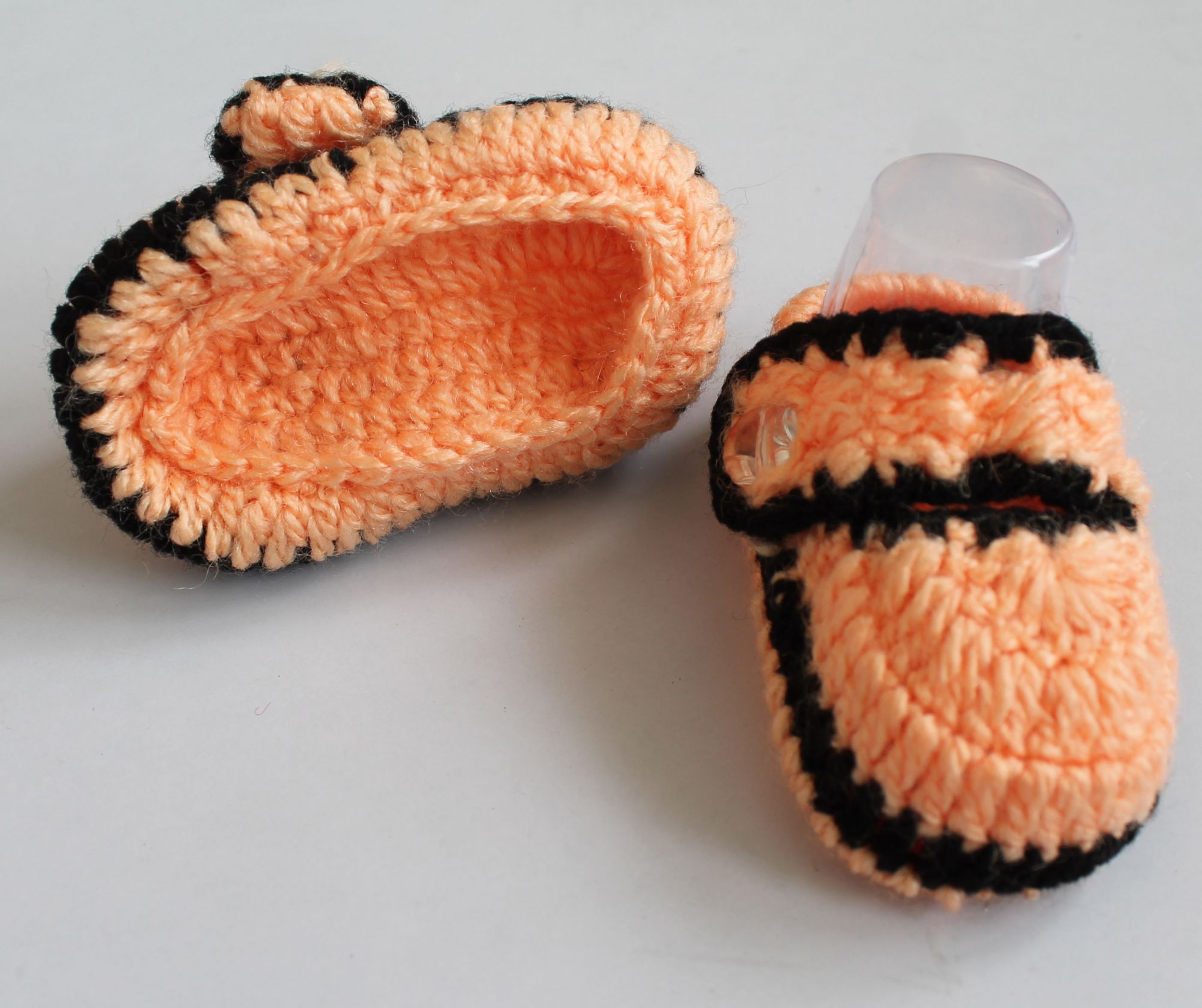 Woonie Color Block Booties - Orange