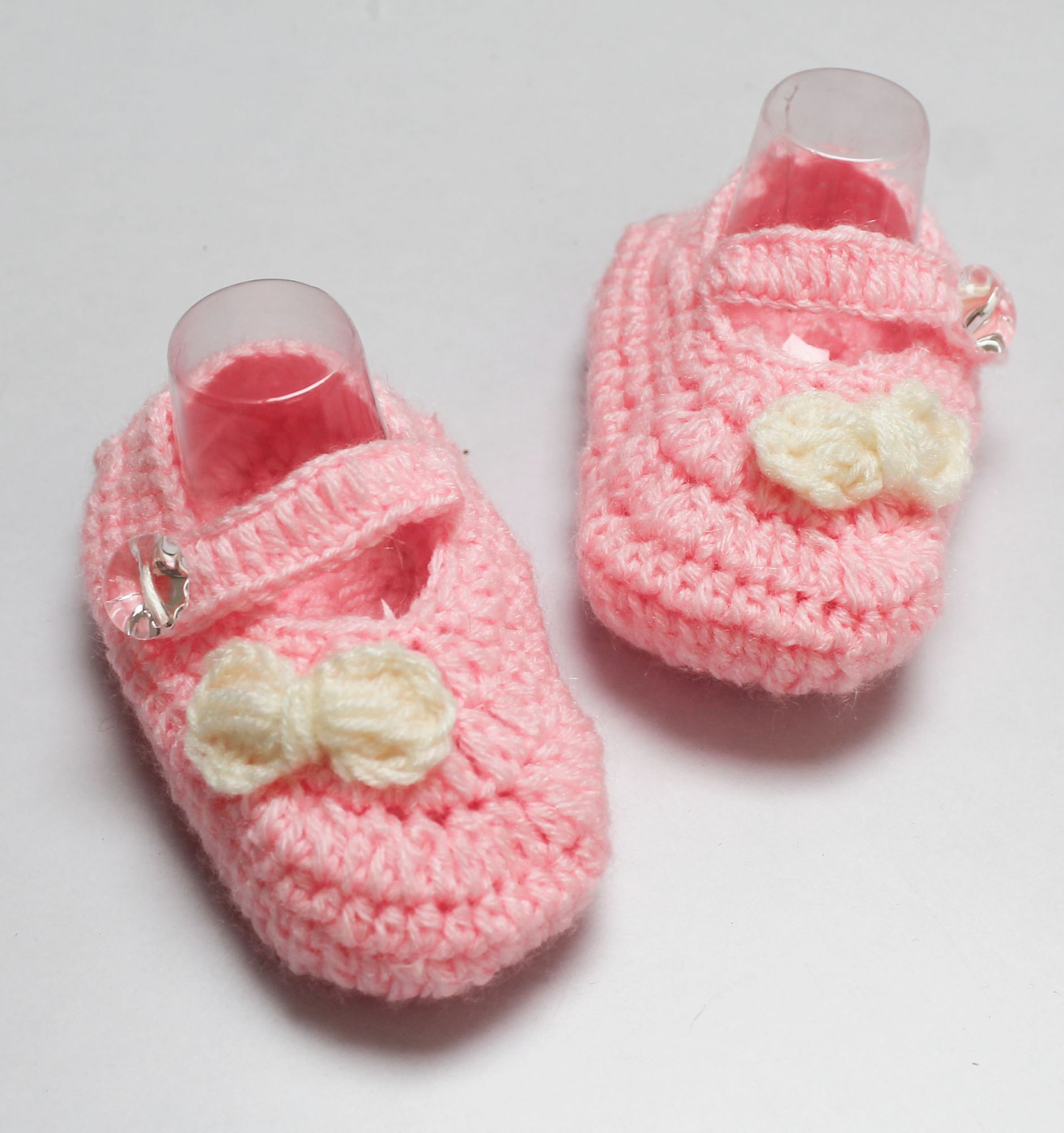 Woonie Handmade Bow Detailing Booties-Pink
