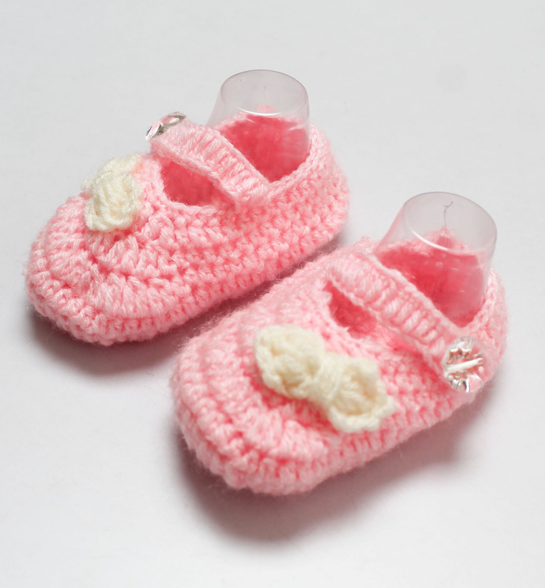 Woonie Handmade Bow Detailing Booties-Pink
