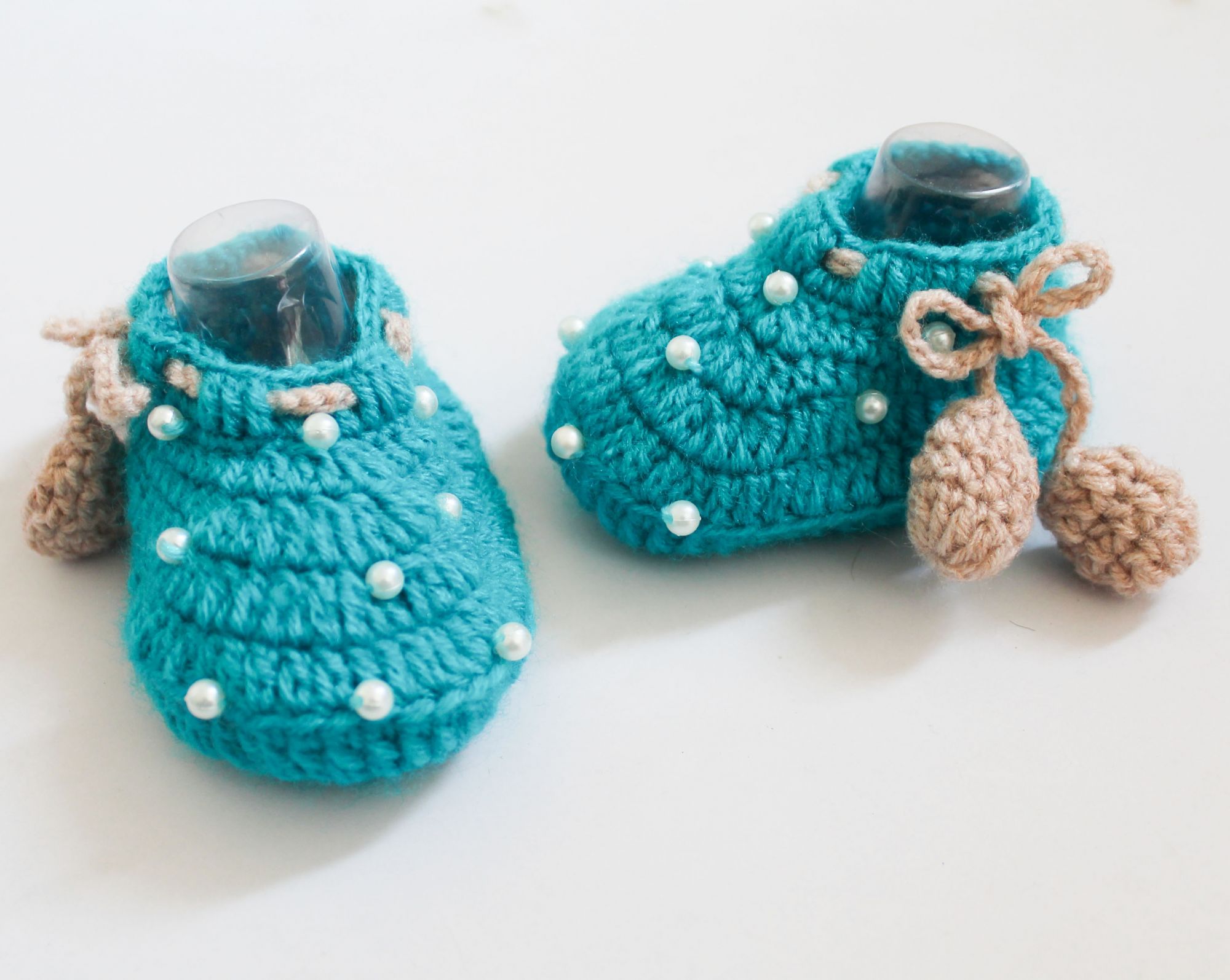 Woonie Pearl Detailed Booties - Blue