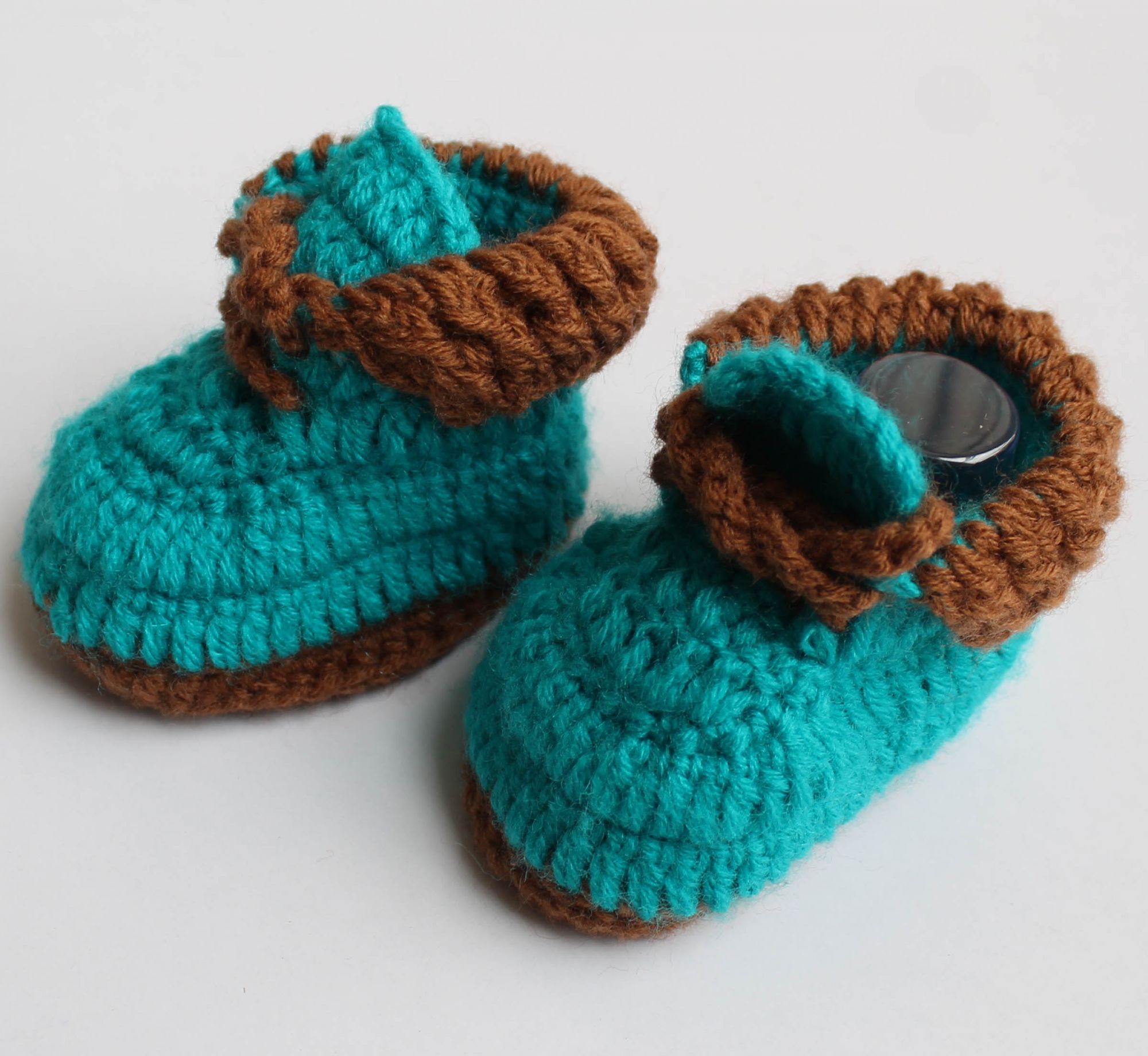 Woonie Handmade Dual Shaded Booties-Green