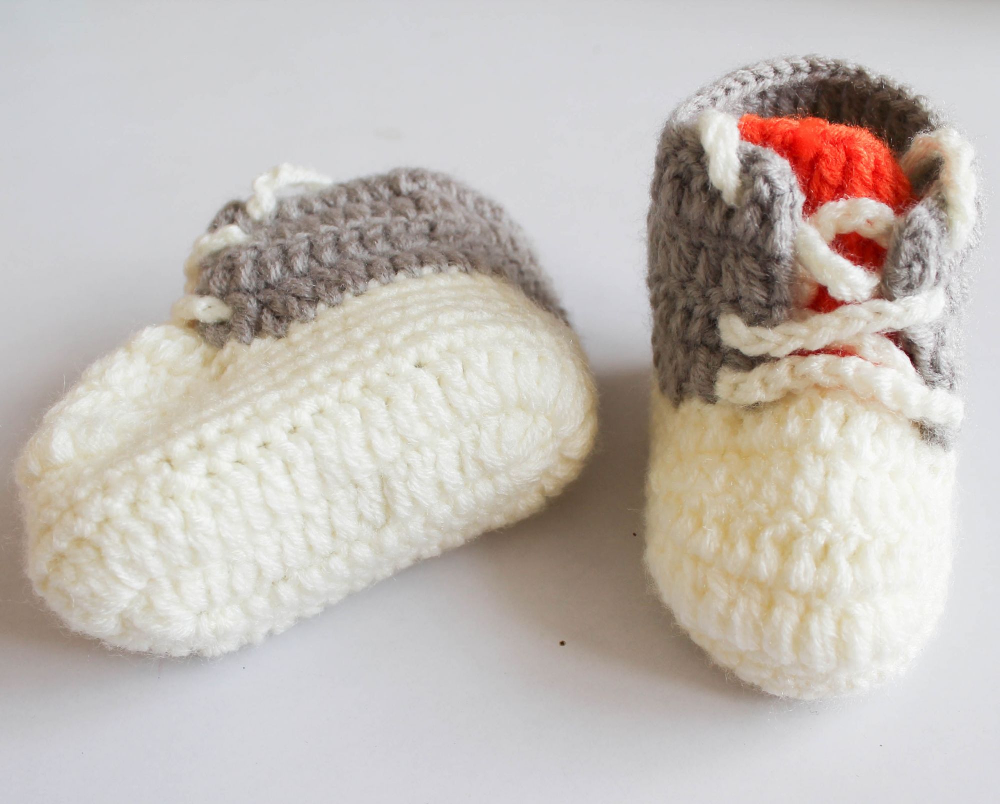 Woonie Handmade Shoes With Laces-Grey & Cream