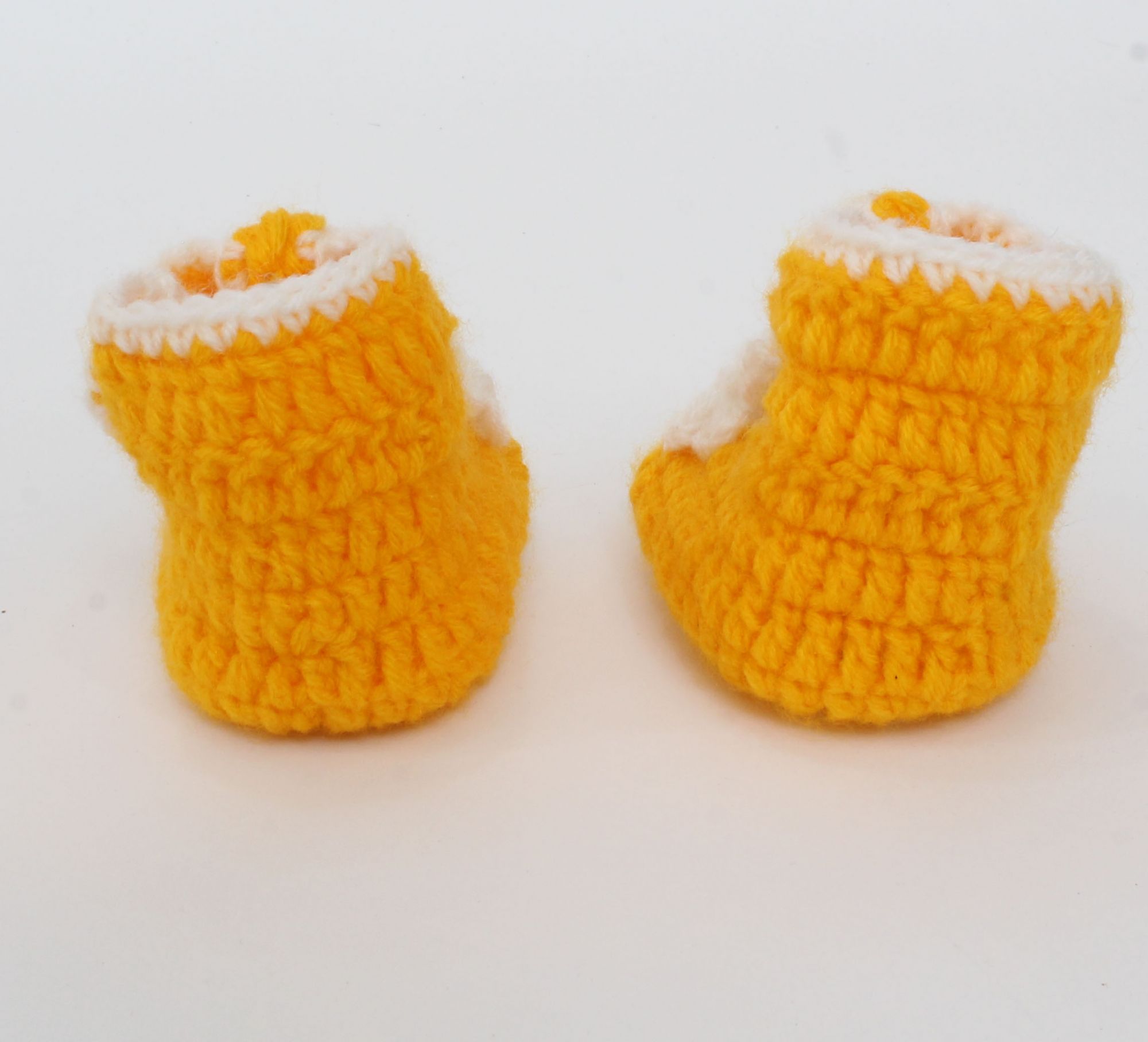 Woonie Handmade Floral Booties -Yellow