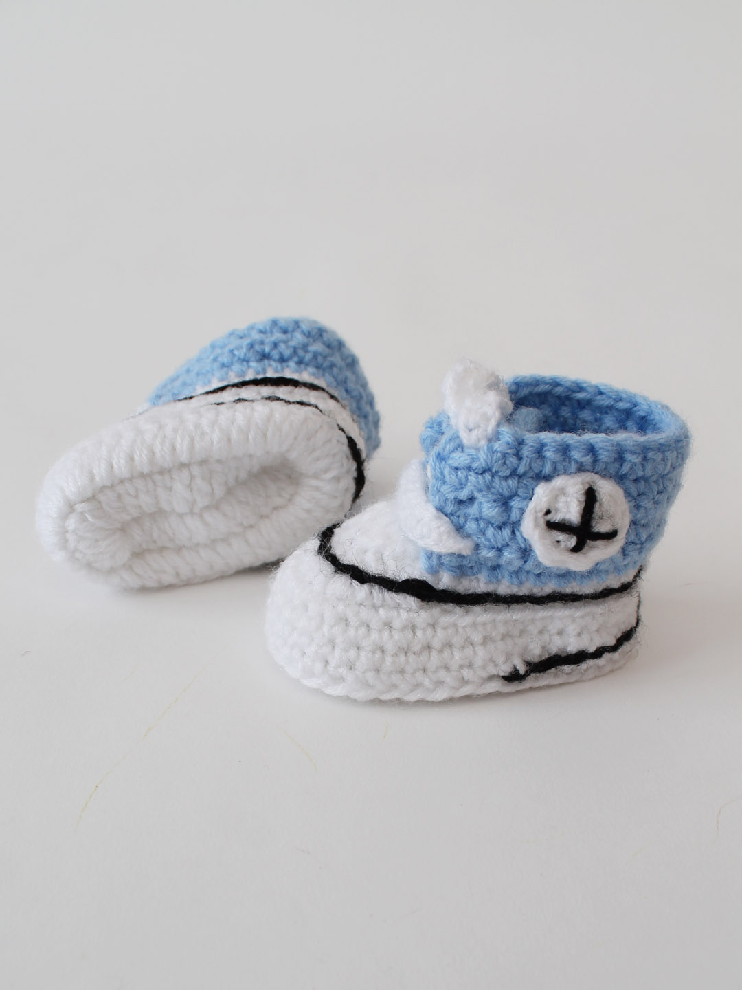 Woonie Crochet Sports Boots- Blue