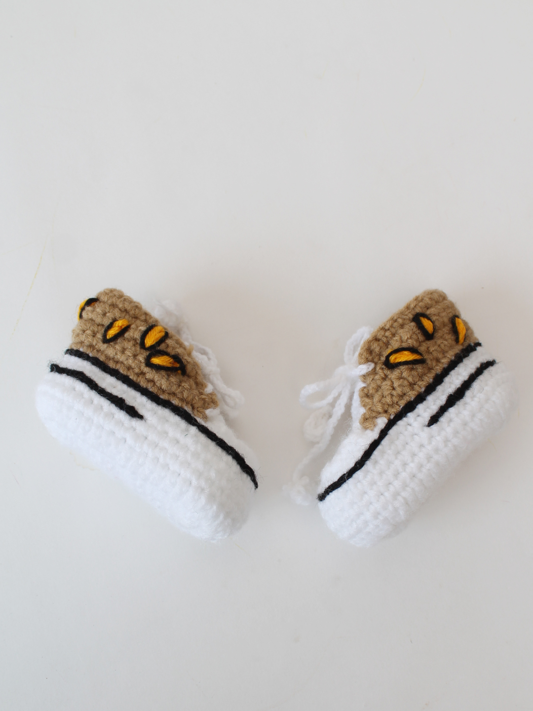 Woonie Crochet Embroidered Boots-Beige