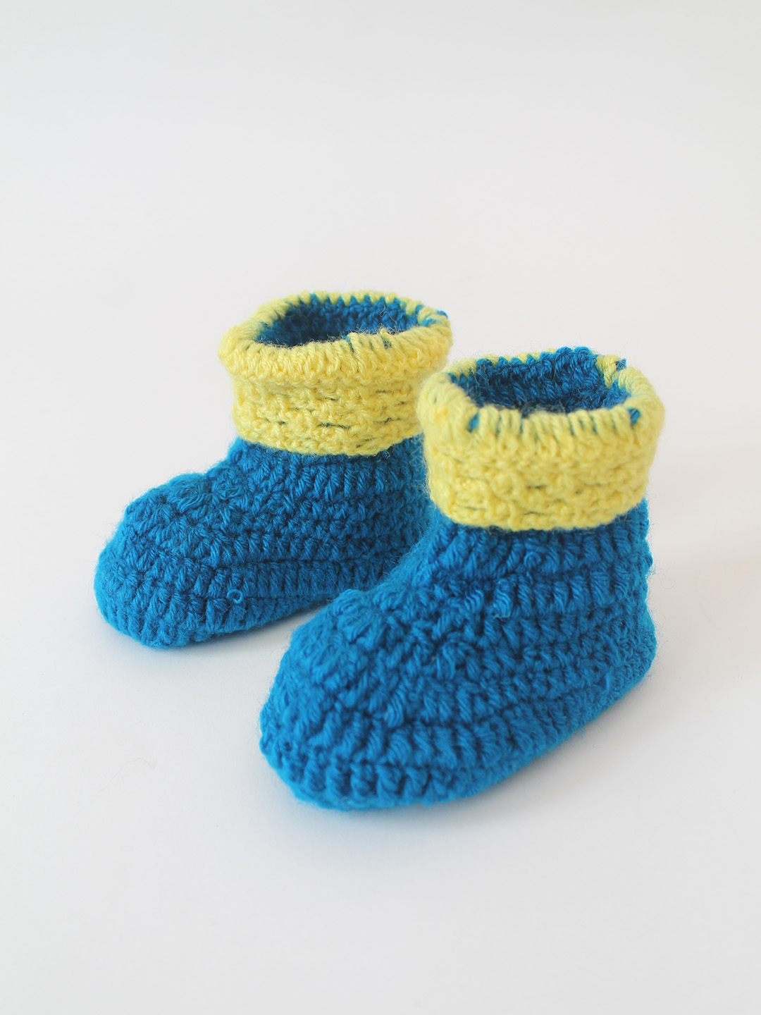 Woonie Crochet Handmade Boots - Blue