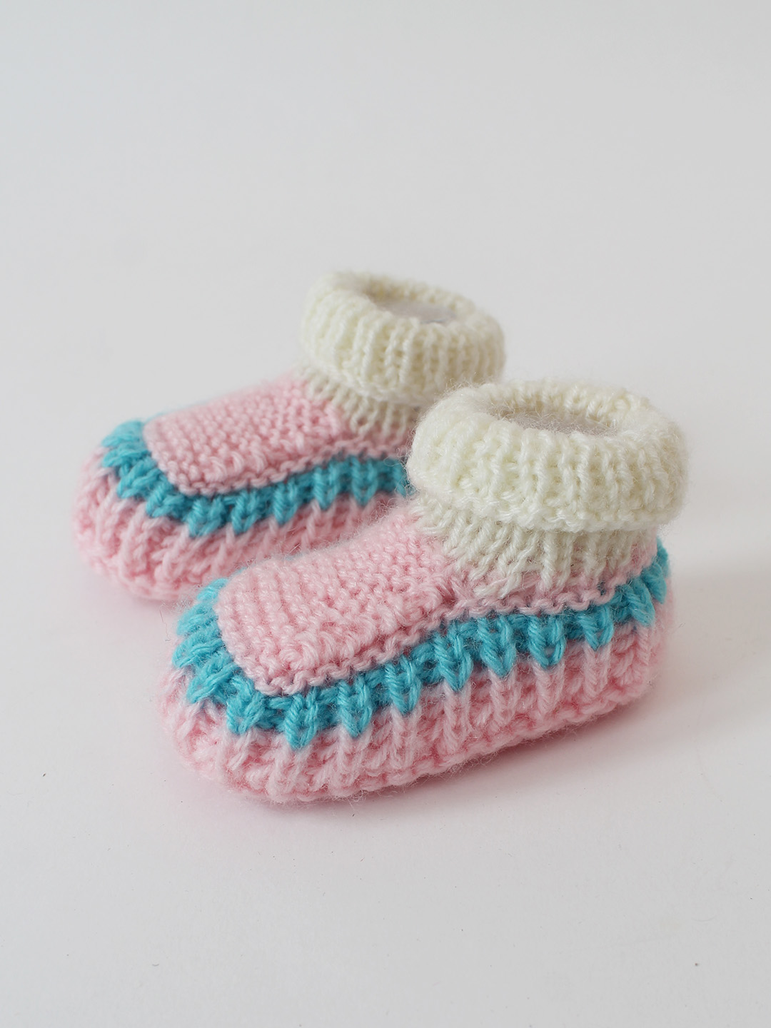Woonie Handknitted Booties - Pink