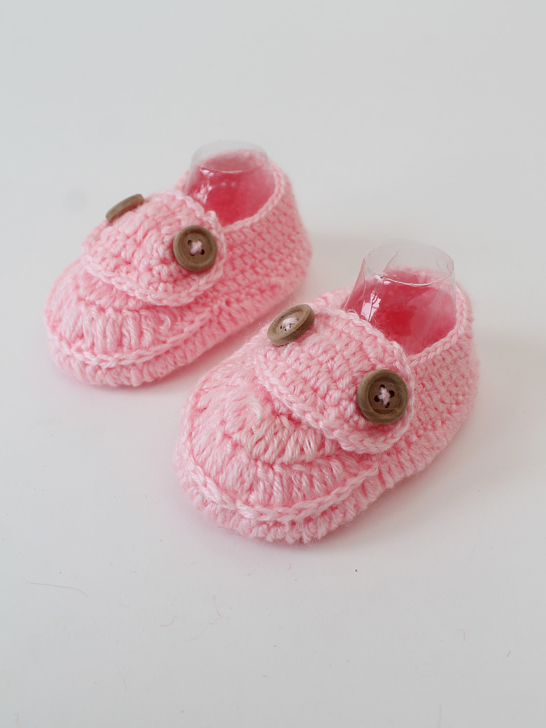 Woonie Crochet Handmade Baby Booties - Pink