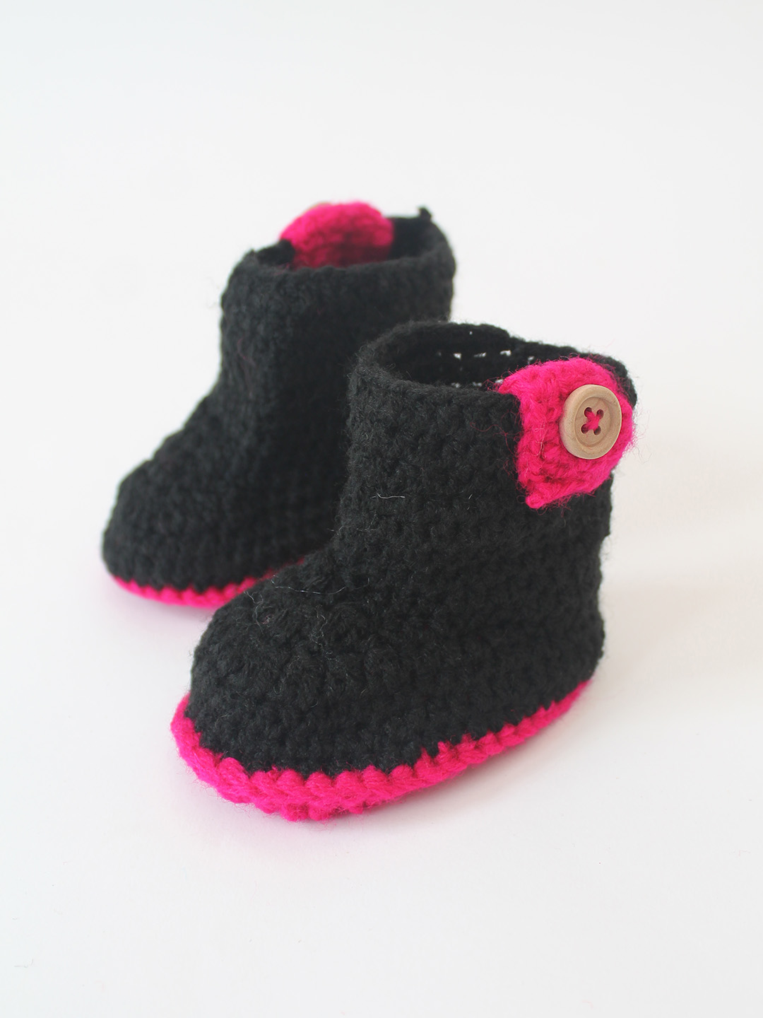 Woonie Crochet Handmade Boots - Black