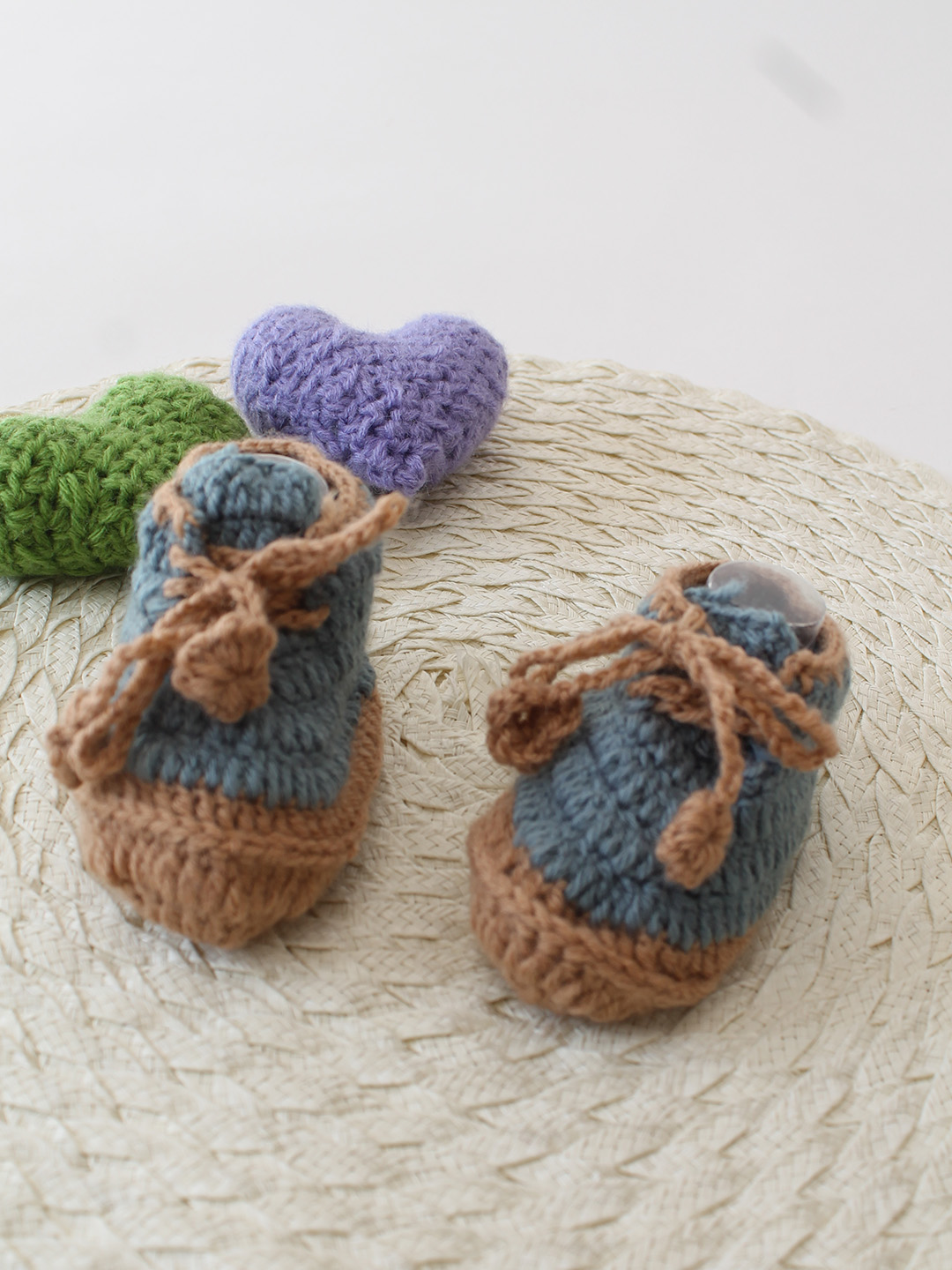 Woonie Handmade Work Booties - Blue