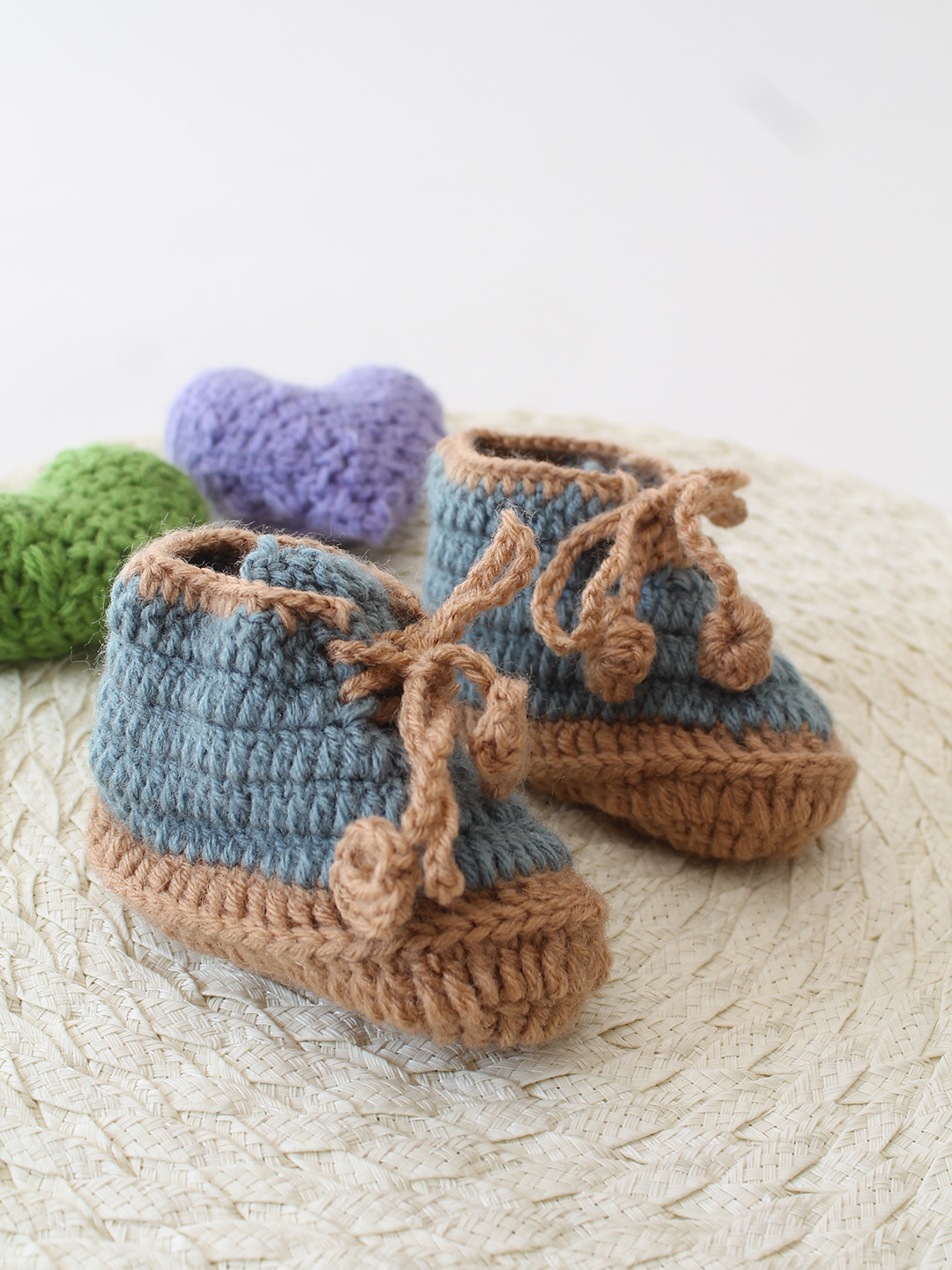 Woonie Handmade Work Booties - Blue