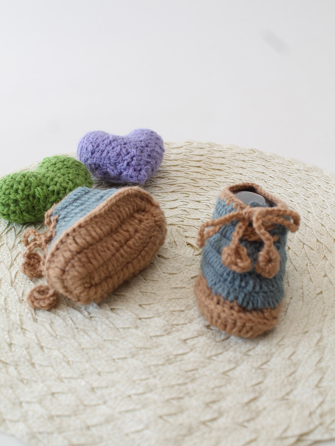 Woonie Handmade Work Booties - Blue