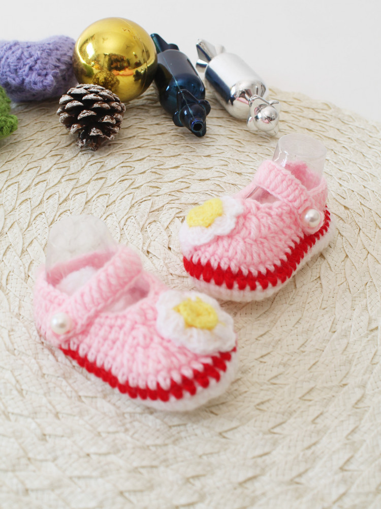 Image of Woonie Handmade Blossom Booties - Pink