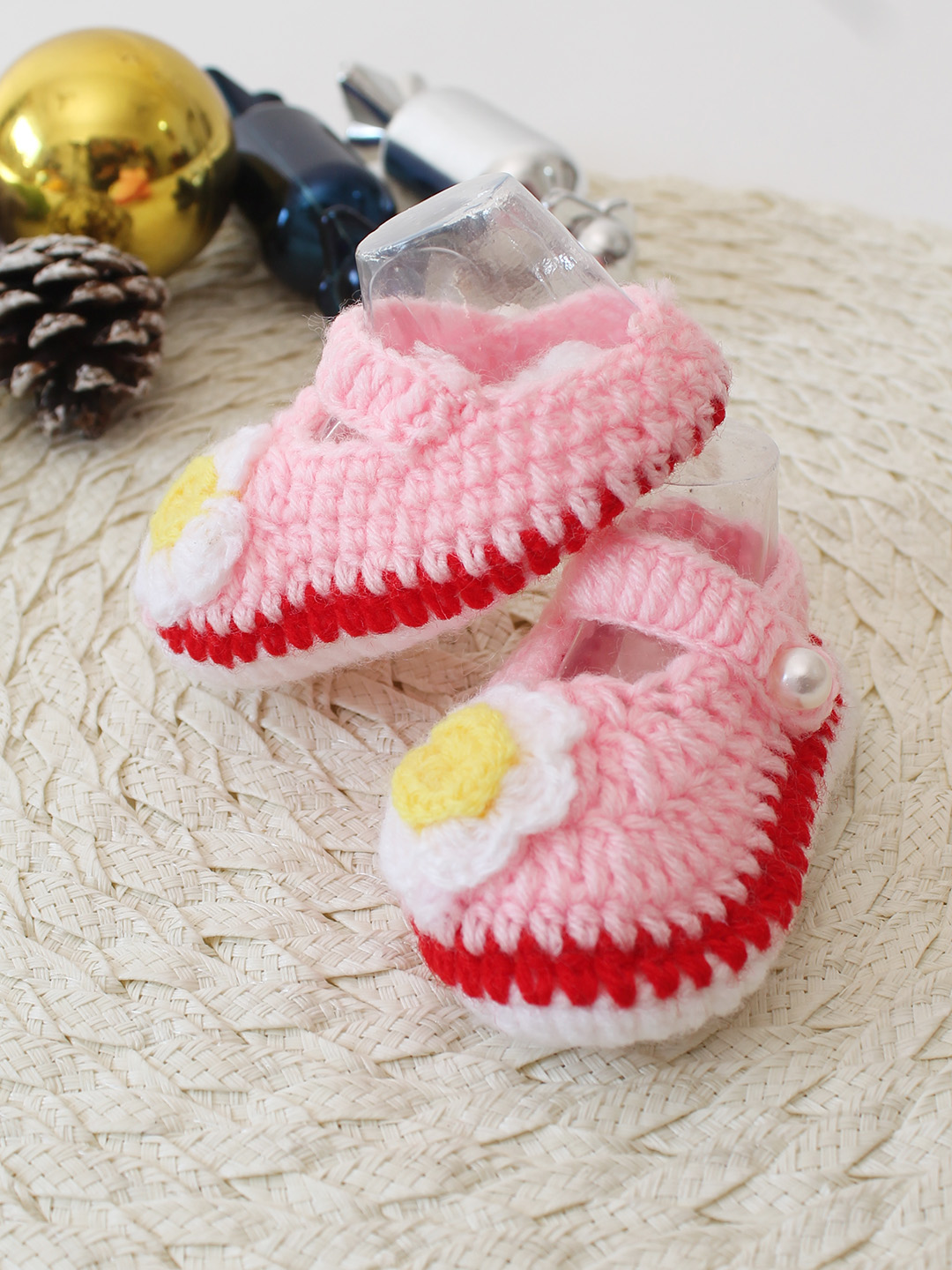 Woonie Handmade Blossom Booties - Pink