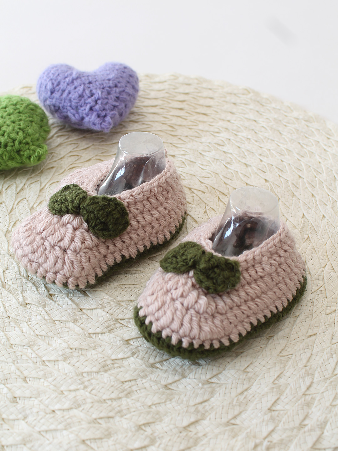 Woonie Handmade Bow Detailed Booties - Beige