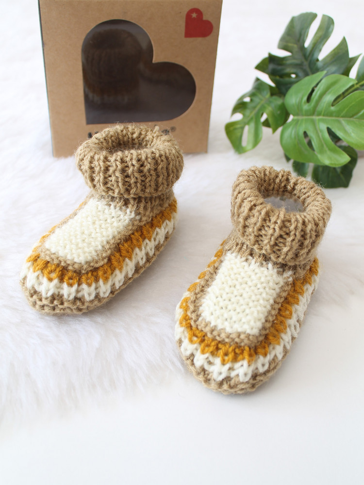 Image of Woonie Handmade Self Design Booties - Multicolor
