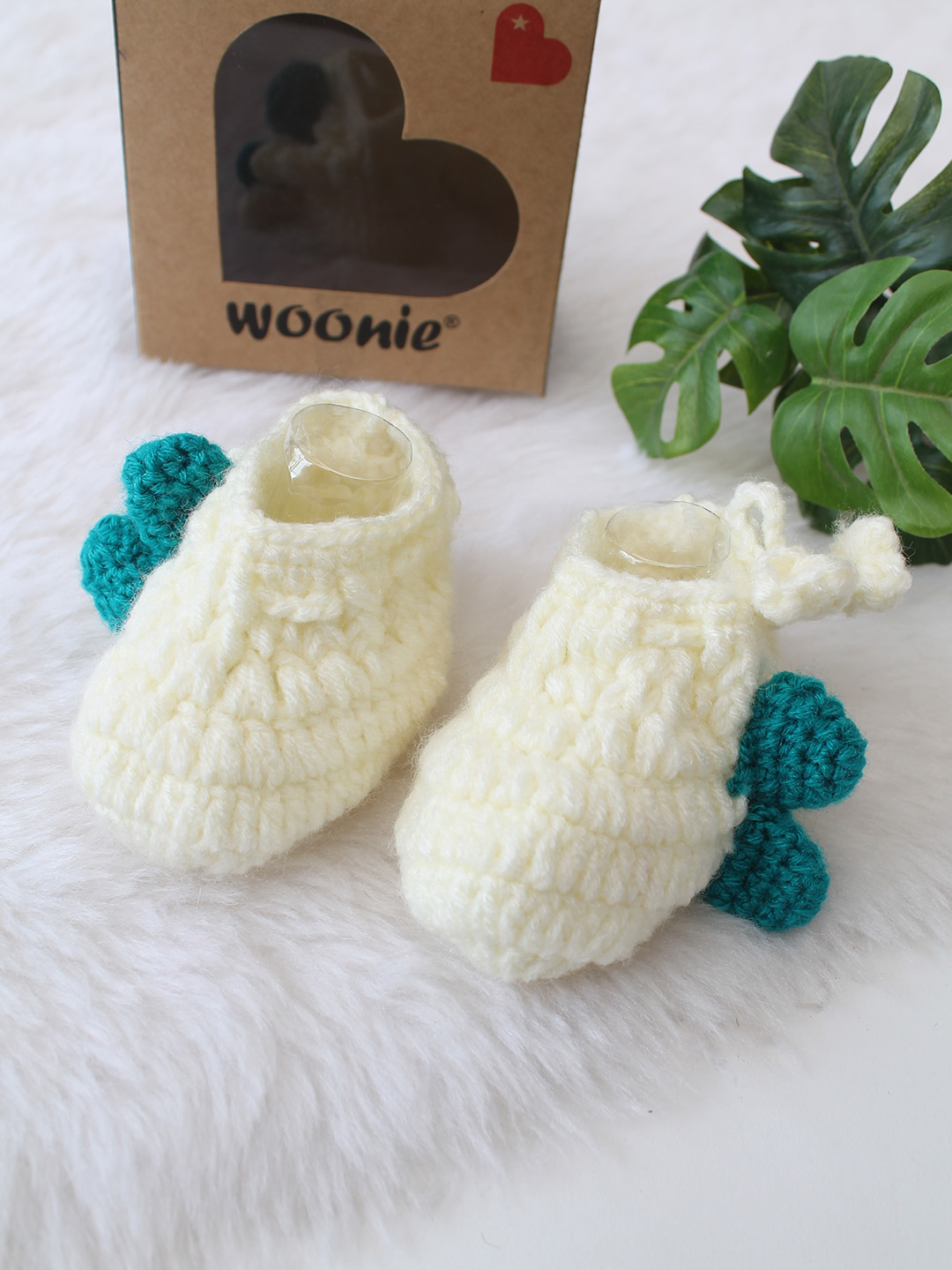 Woonie Handmade Booties - Cream