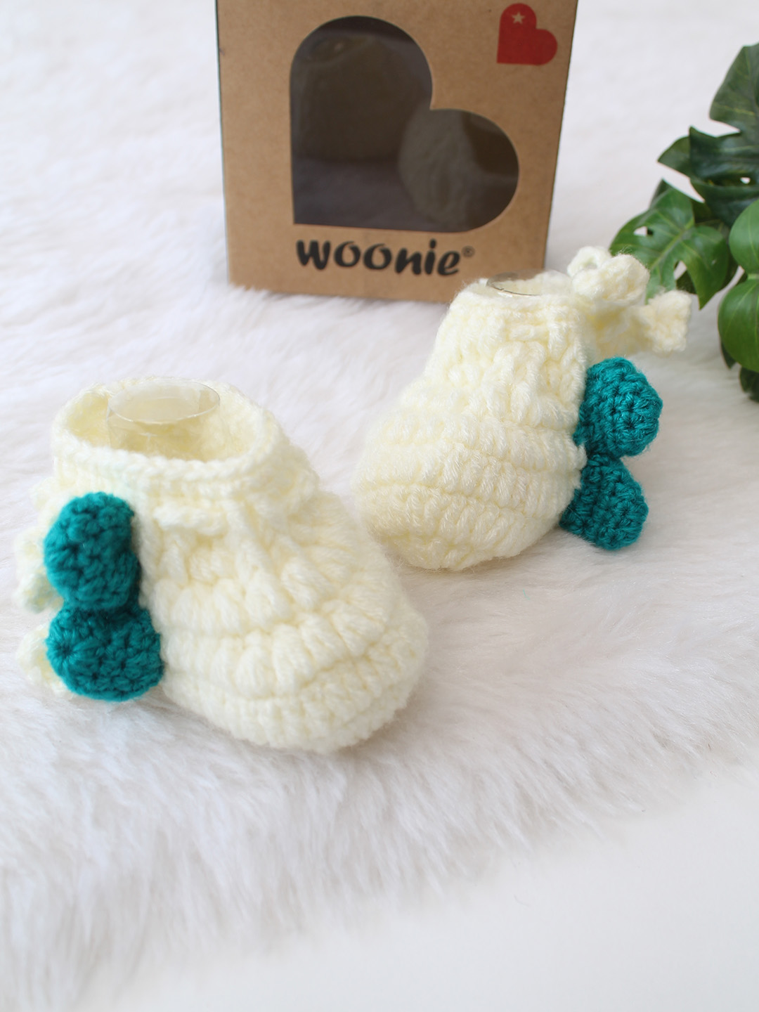 Woonie Handmade Booties - Cream