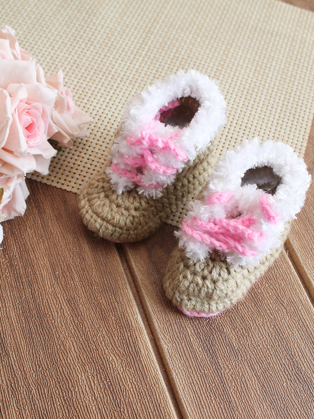 Woonie Self Design Booties - Beige