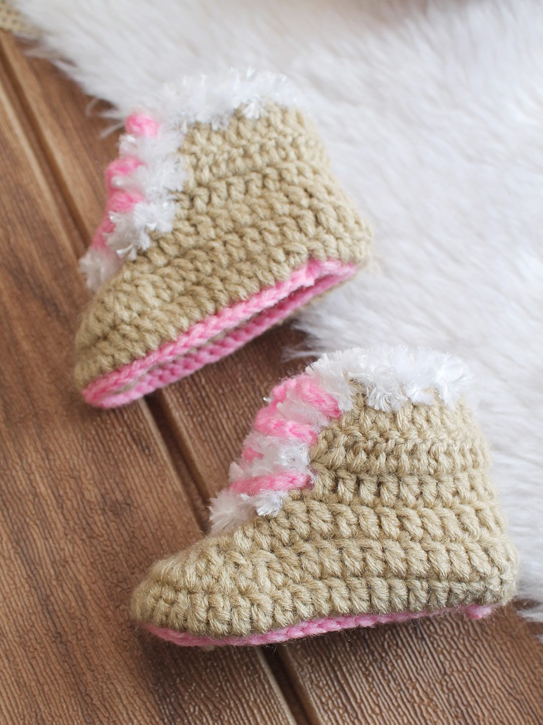 Woonie Self Design Booties - Beige