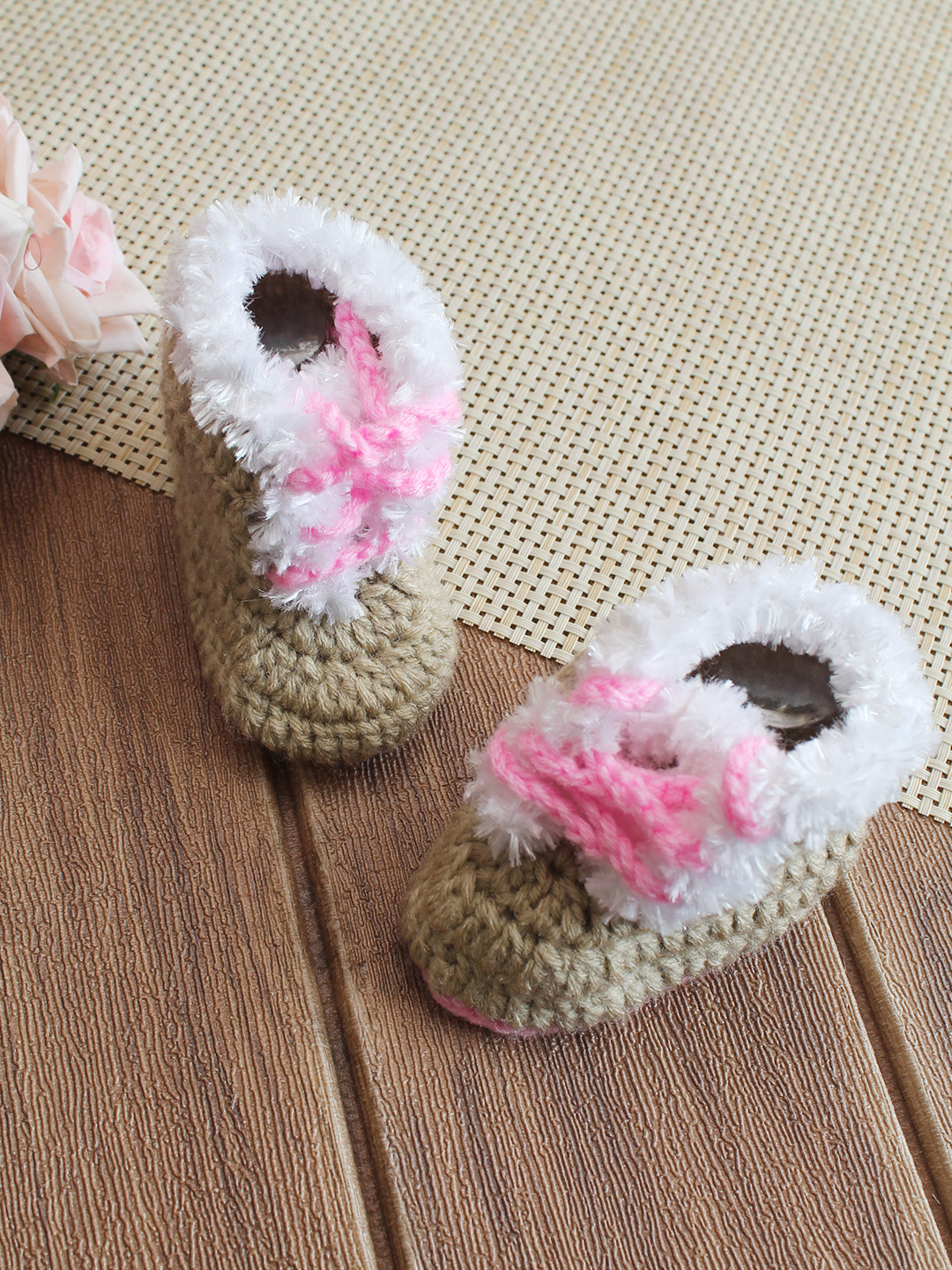 Woonie Self Design Booties - Beige
