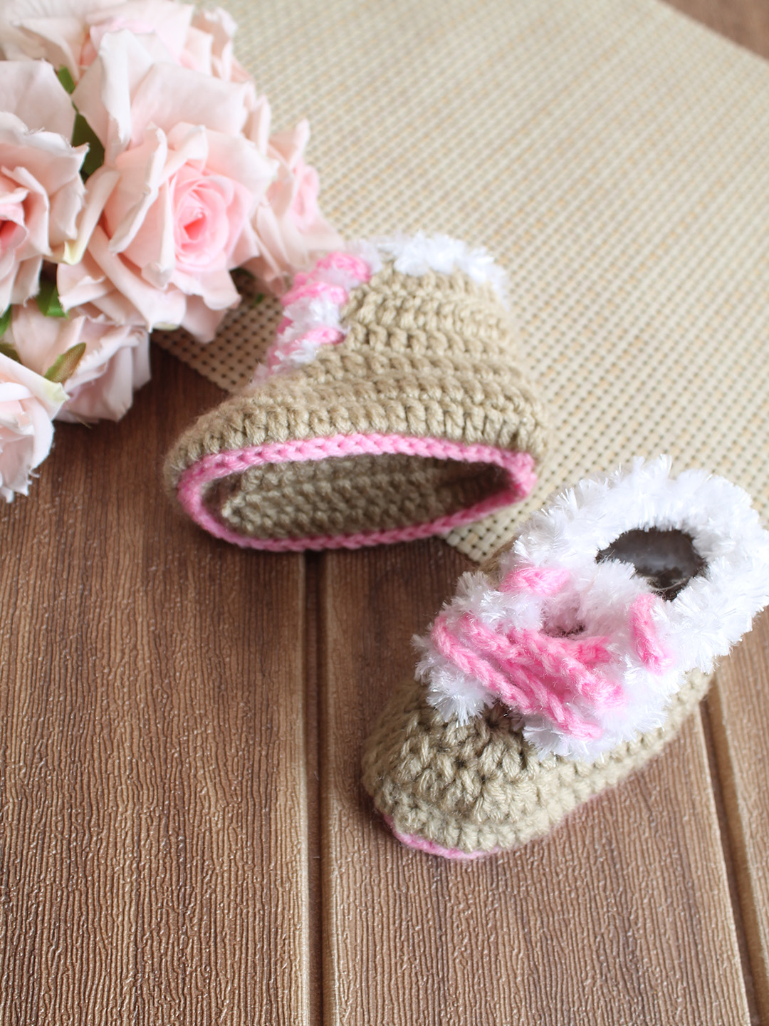 Woonie Self Design Booties - Beige